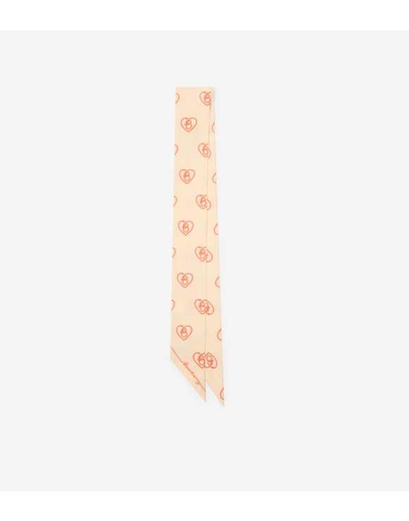 Skinny B Heart Silk Scarf