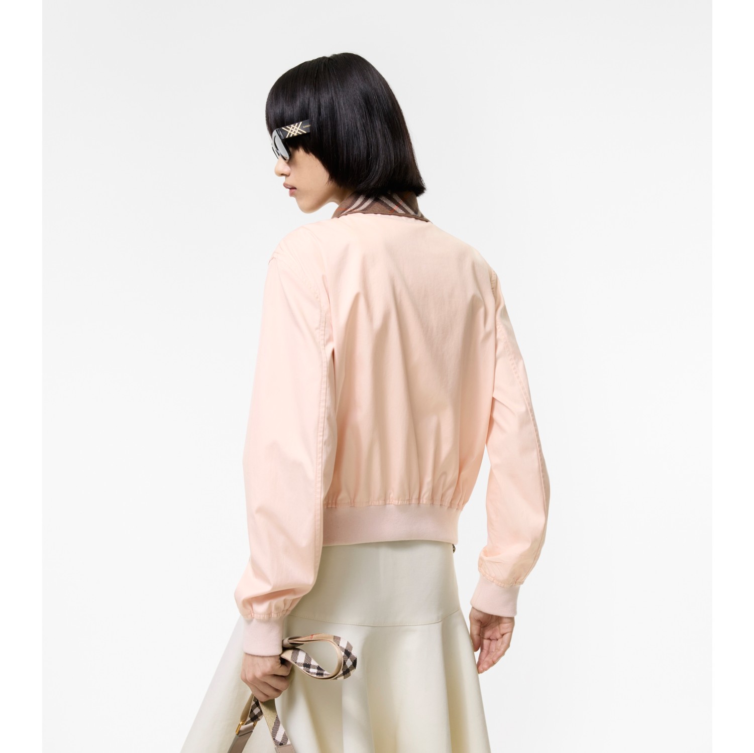 Cropped Tropical Gabardine Hayfield Harrington Jacket in Compact