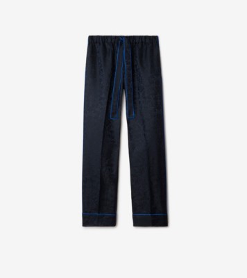 Sunflower Silk Pyjama Trousers in Silhouette black - Men | Burberry® Official