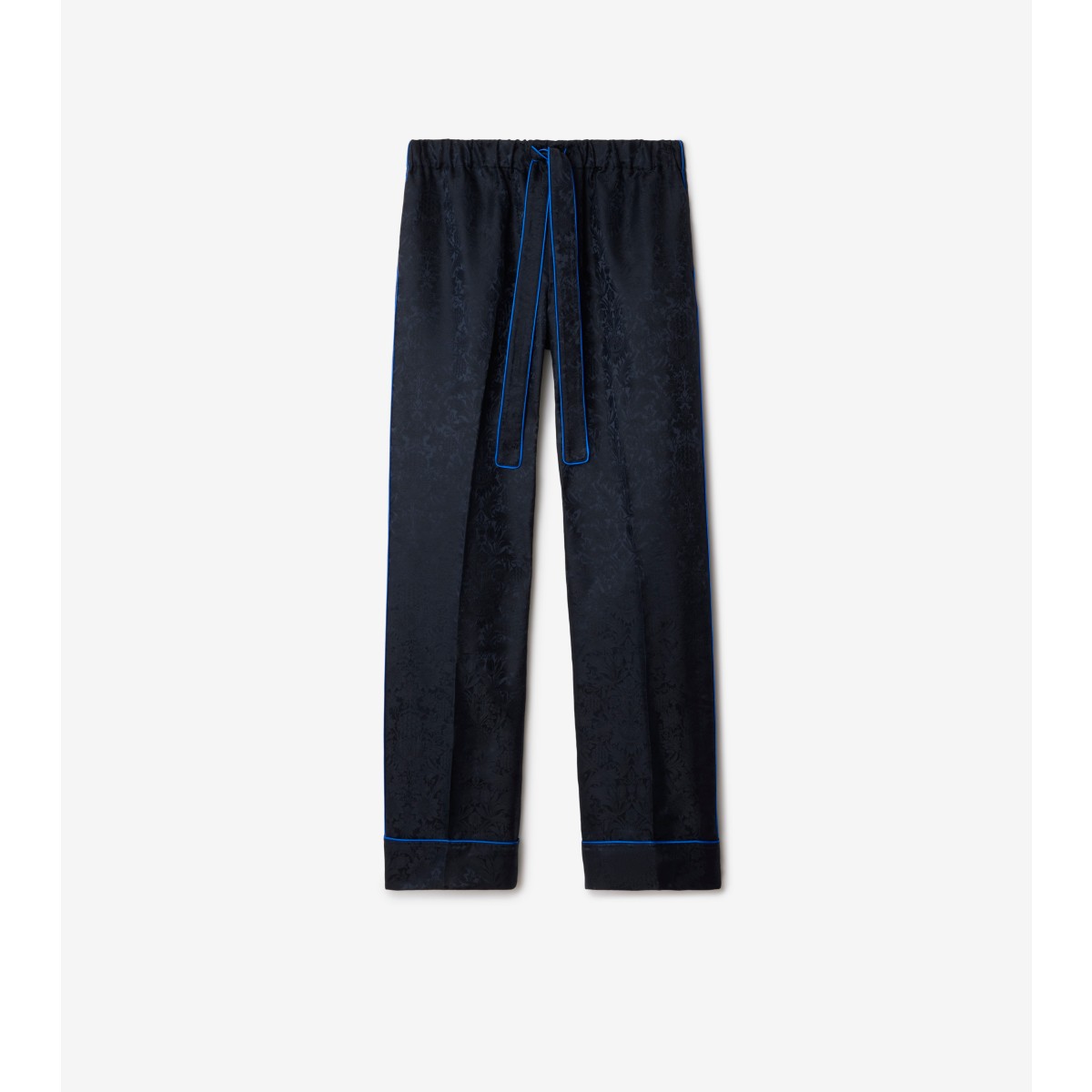 Burberry Sunflower Silk Pyjama Trousers In Blue