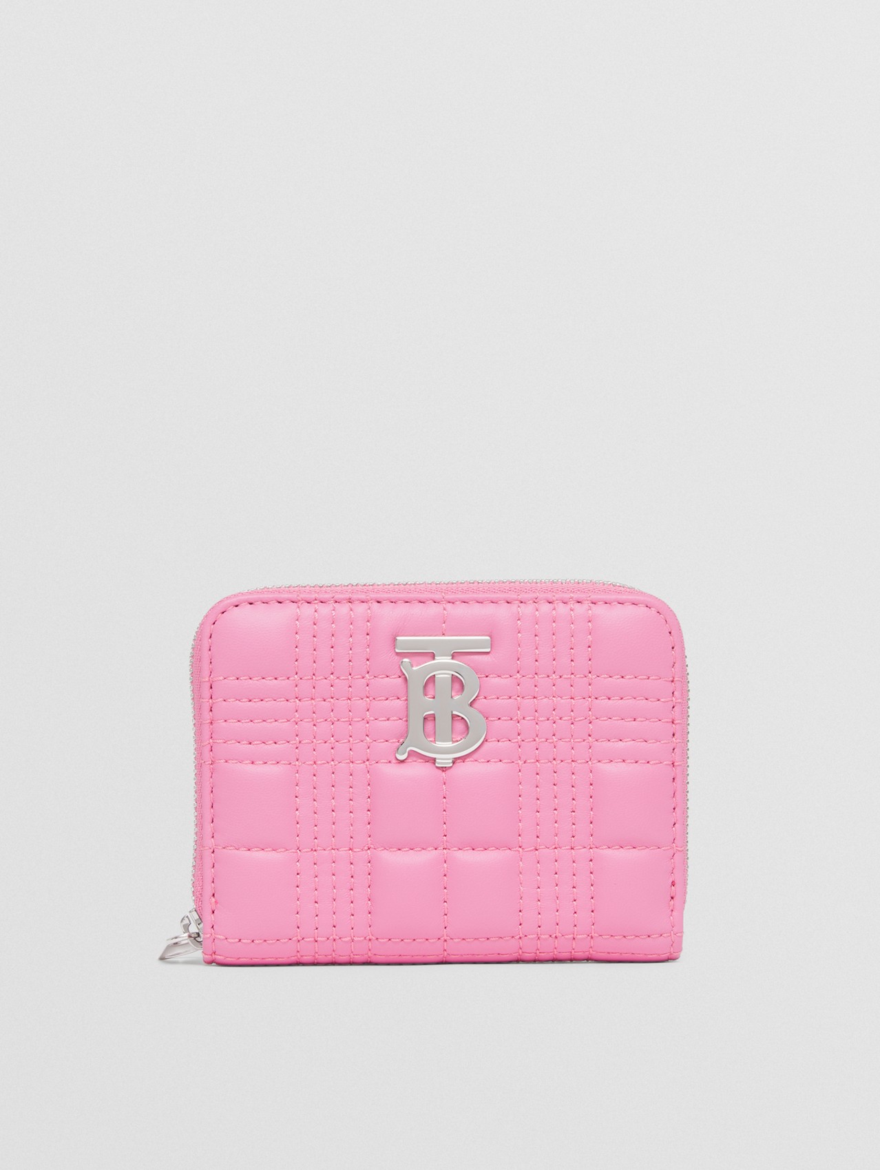 Quilted Lambskin Lola Zip Wallet in Primrose Pink