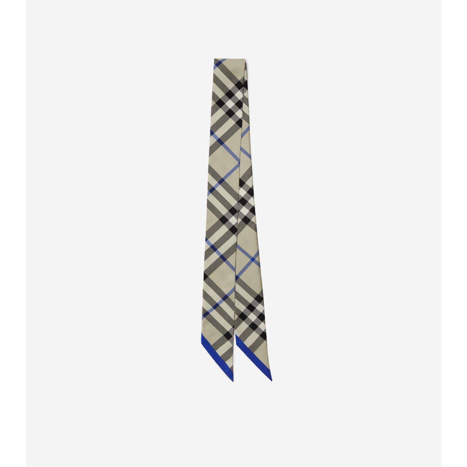 BURBERRY Skinny Check Silk Scarf