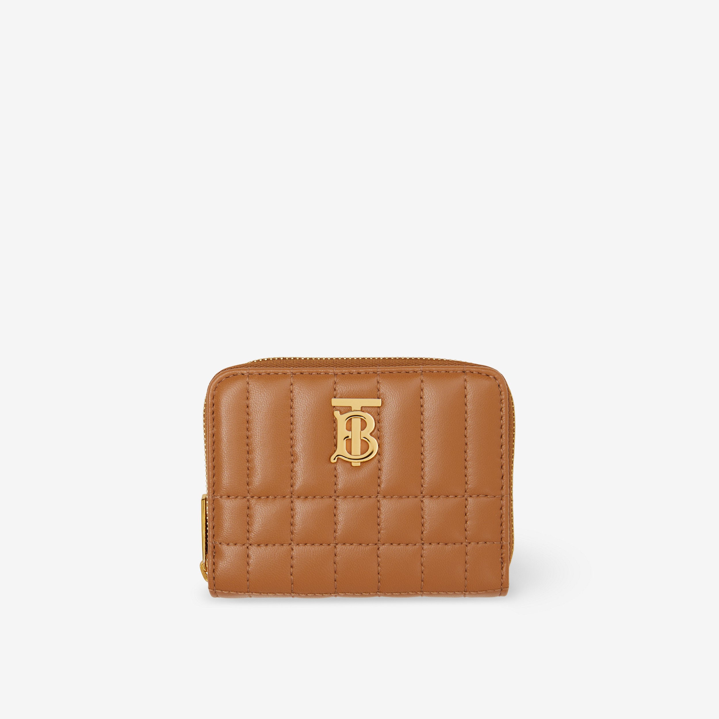 Brieftasche „Lola“ aus gestepptem Leder mit Reißverschluss (Ahornbraun) - Damen | Burberry® - 1