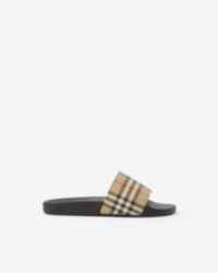 Slider Check Sandals​ in Sand