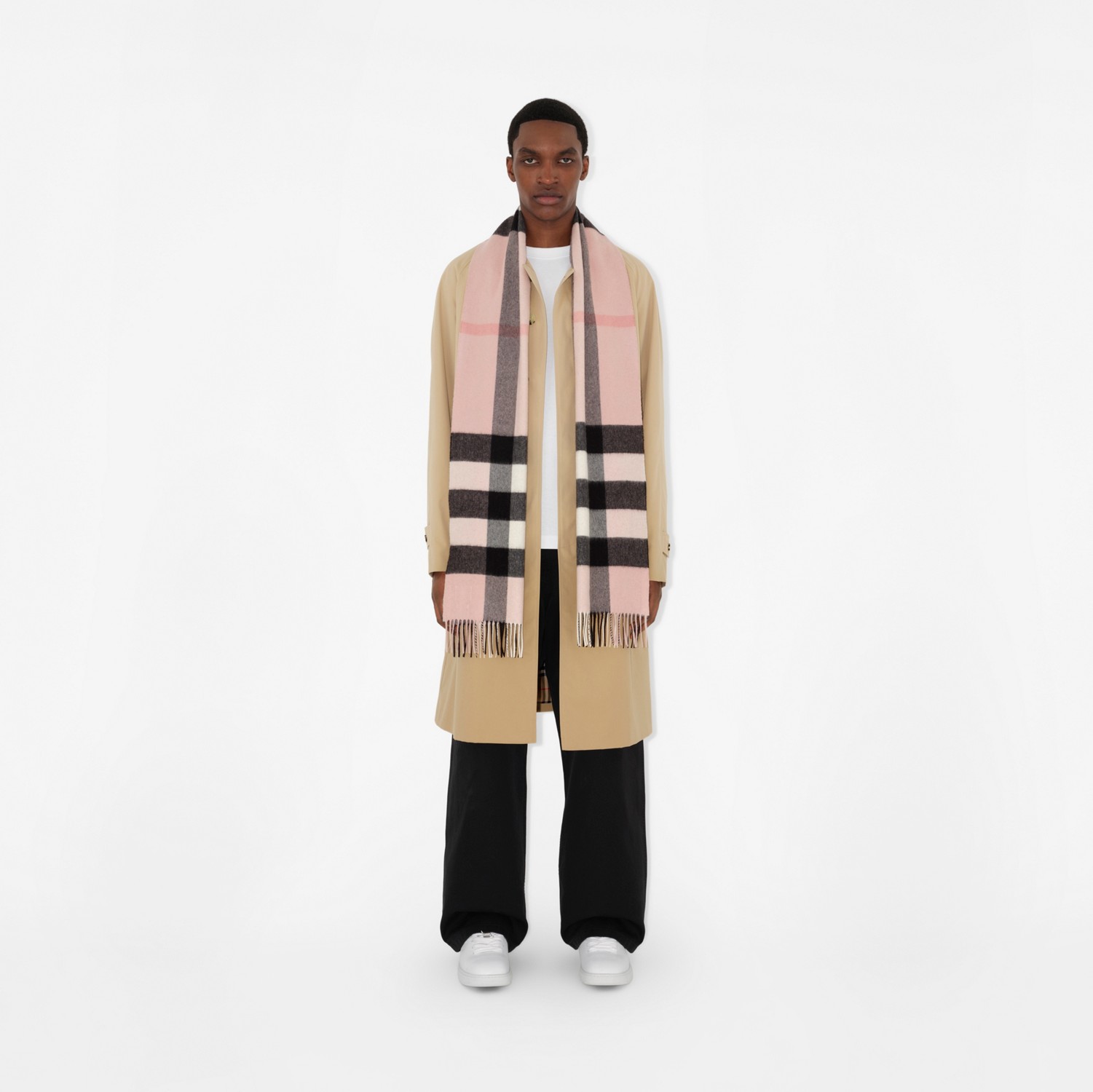 チェック カシミアスカーフ (アッシュローズ Purple) | Burberry チェック カシミアスカーフ (アッシュローズ Purple) | Burberry