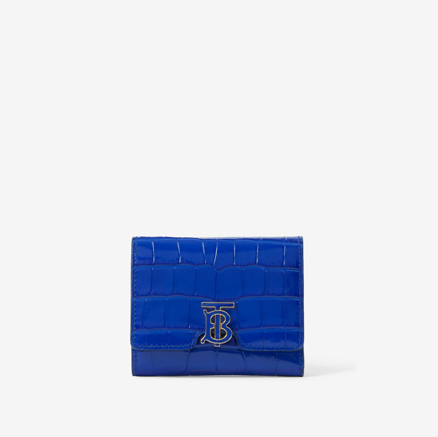 Leather TB Compact Wallet in Knight - Women | Burberry® Official
