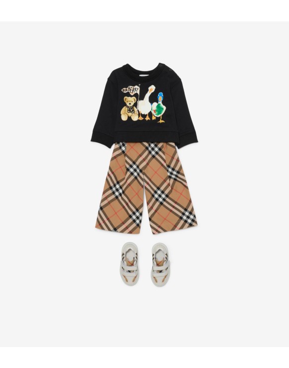 バーバリー　ベビー　襟つきトップス　サイズ80 12M ブラック ベイビー シャツ、Tシャツ、ポロシャツ | Burberry® 公式サイト