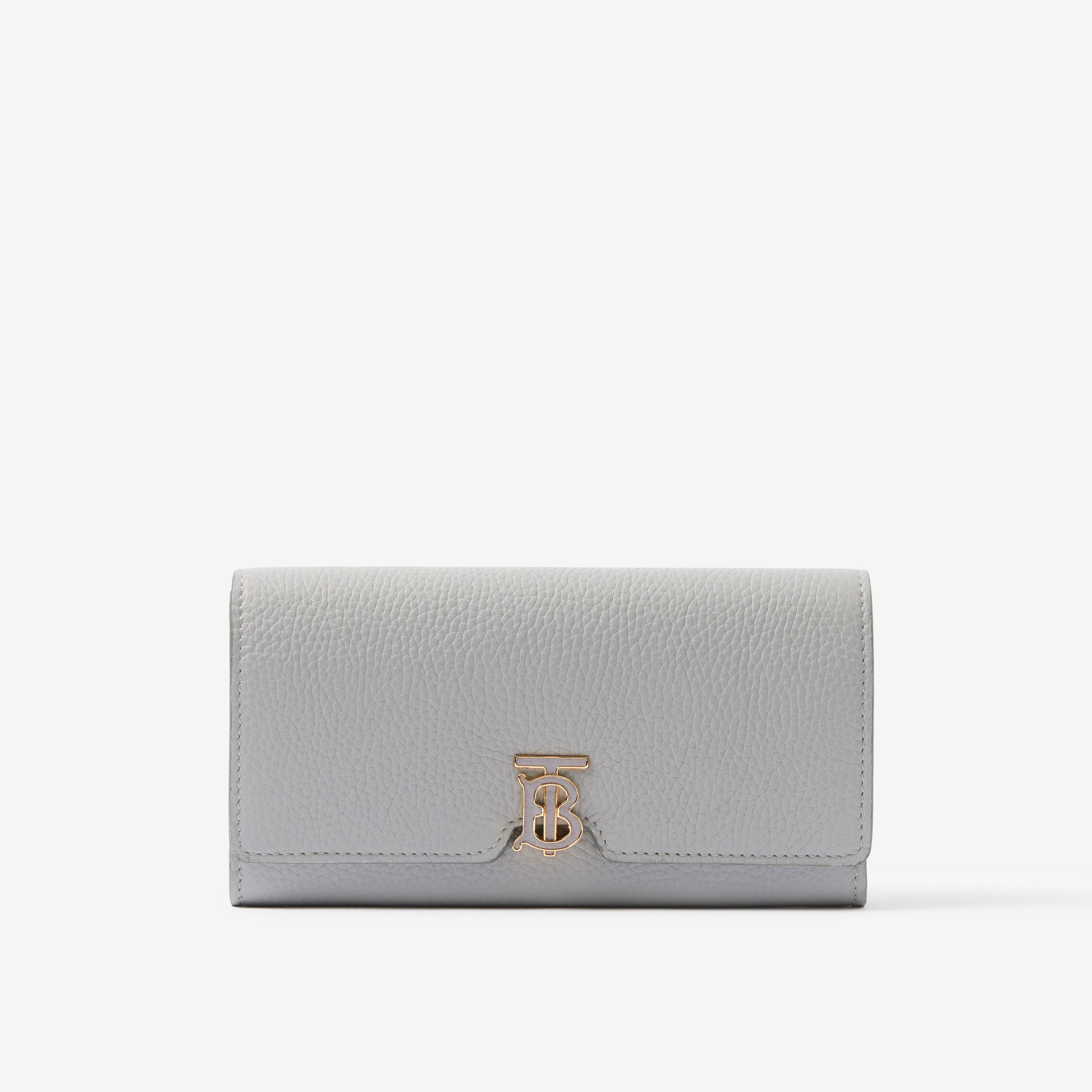 Grainy Leather TB Continental Wallet in Light Grey Melange - Women | Burberry® Official - 1