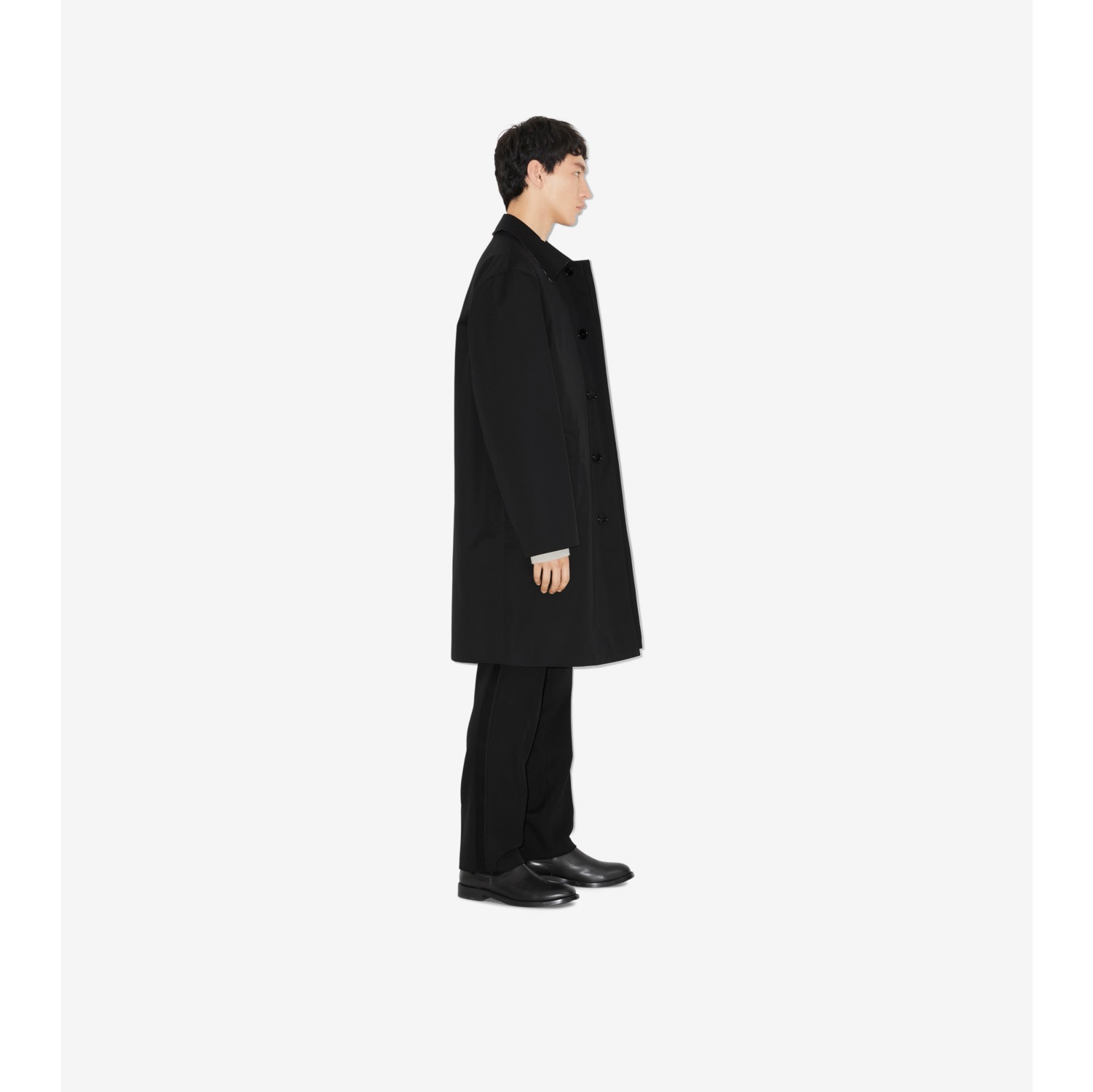 Cotton Gabardine Car Coat in Black - Men | Burberry® Official