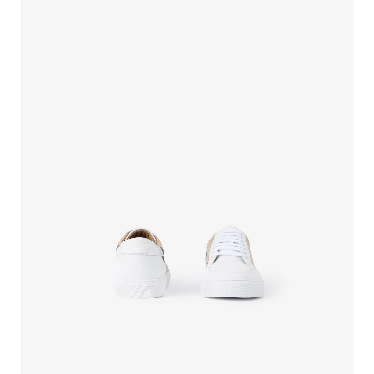 Sneakers en cuir et coton House check