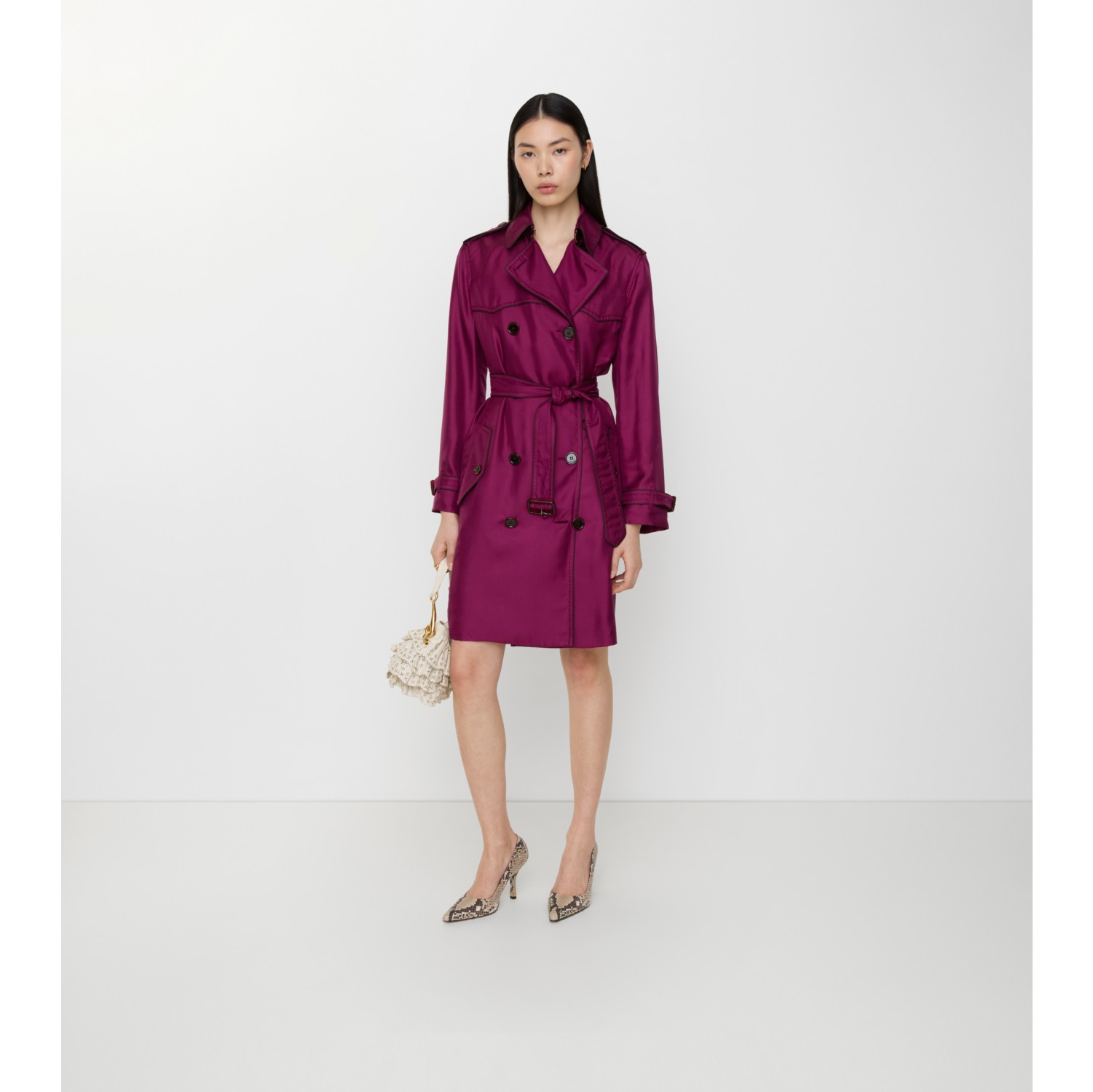 Trench long Foxfield en soie