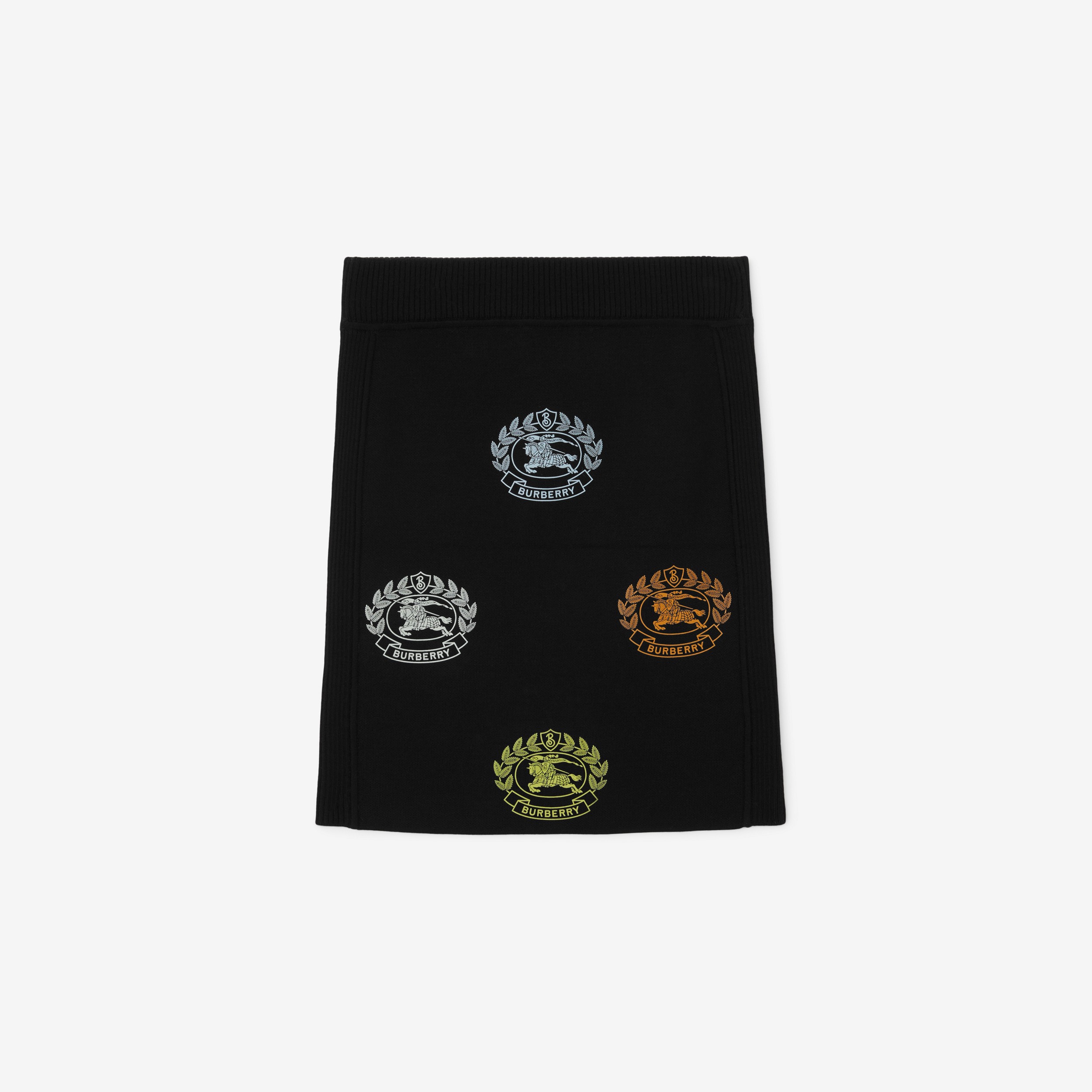 Jupe en laine technique avec emblème du Cavalier (Noir) | Site officiel Burberry® - 2