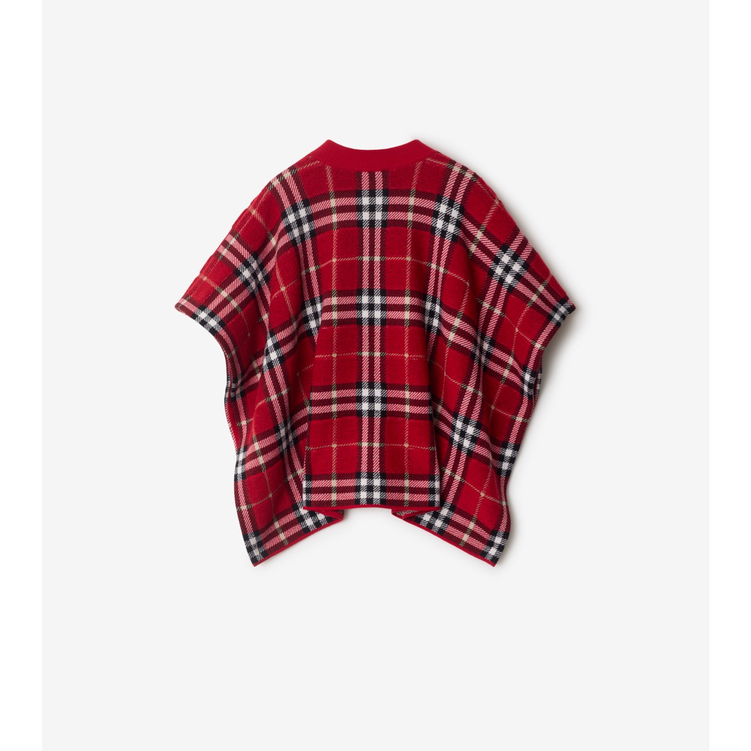 Check Wool Cape