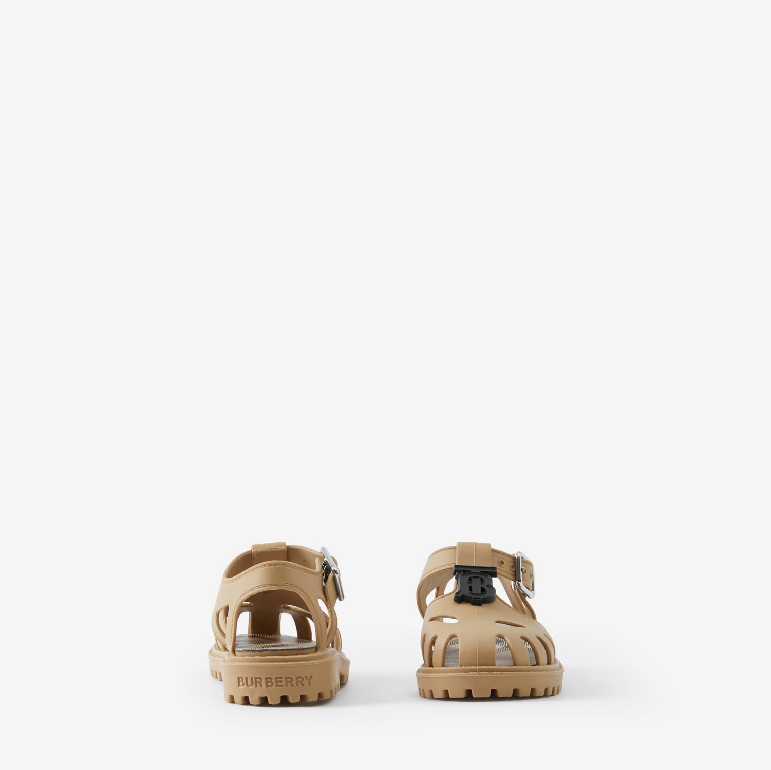 Monogram Motif Rubber Sandals in Archive Beige - Children | Burberry® Official