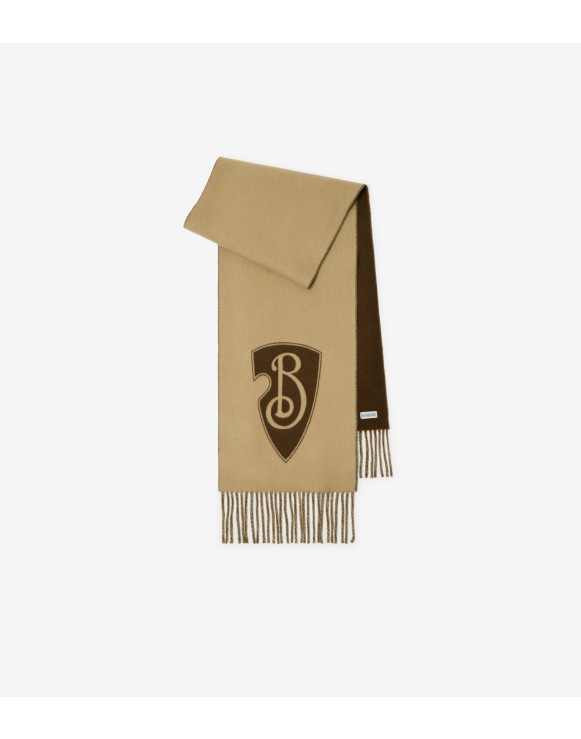 B Shield Wool Cashmere Blend Scarf