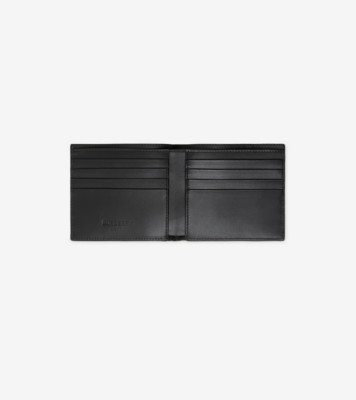 TB Bifold Wallet In Black/black - Men, Leather | Burberry® Official