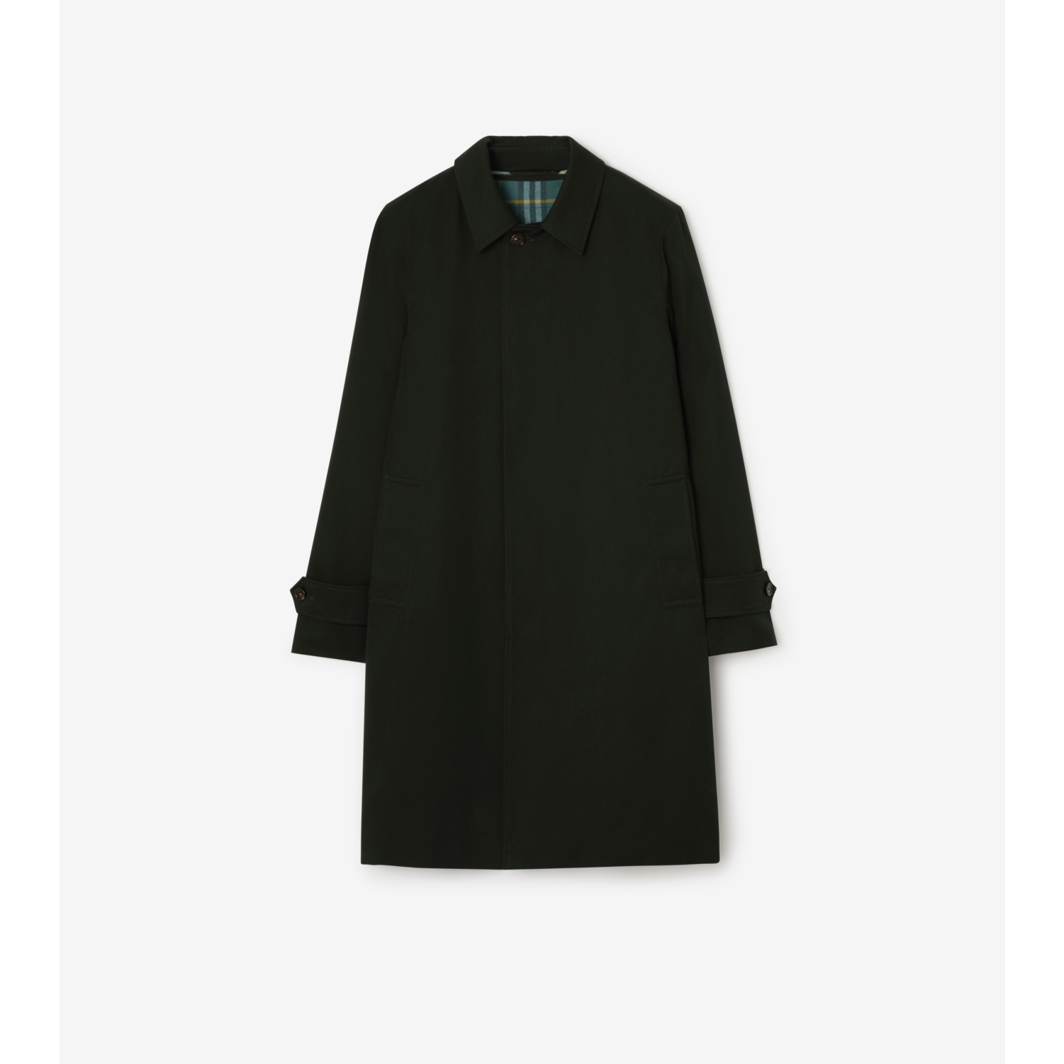 Long Gabardine Car Coat with Warmer