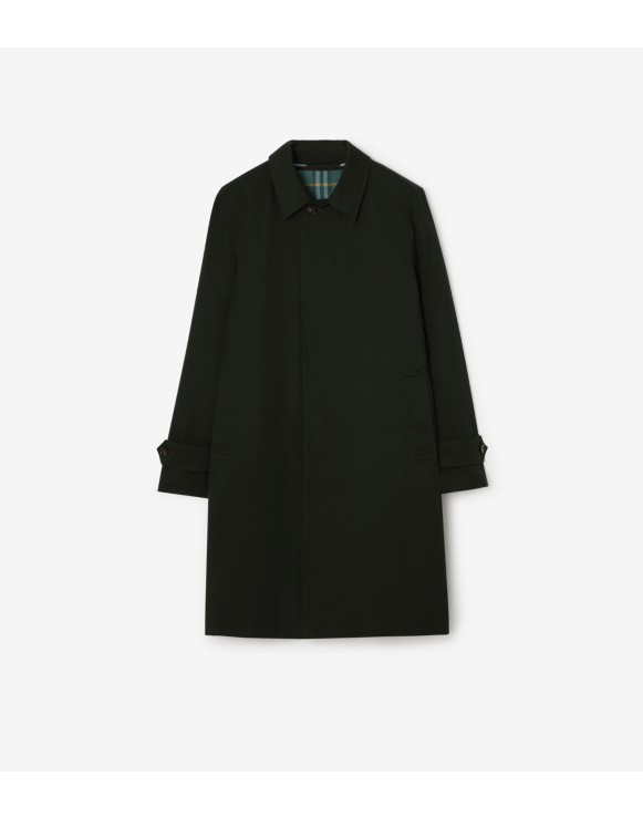 Langer Gabardine-Car Coat mit herausnehmbarem Futter
