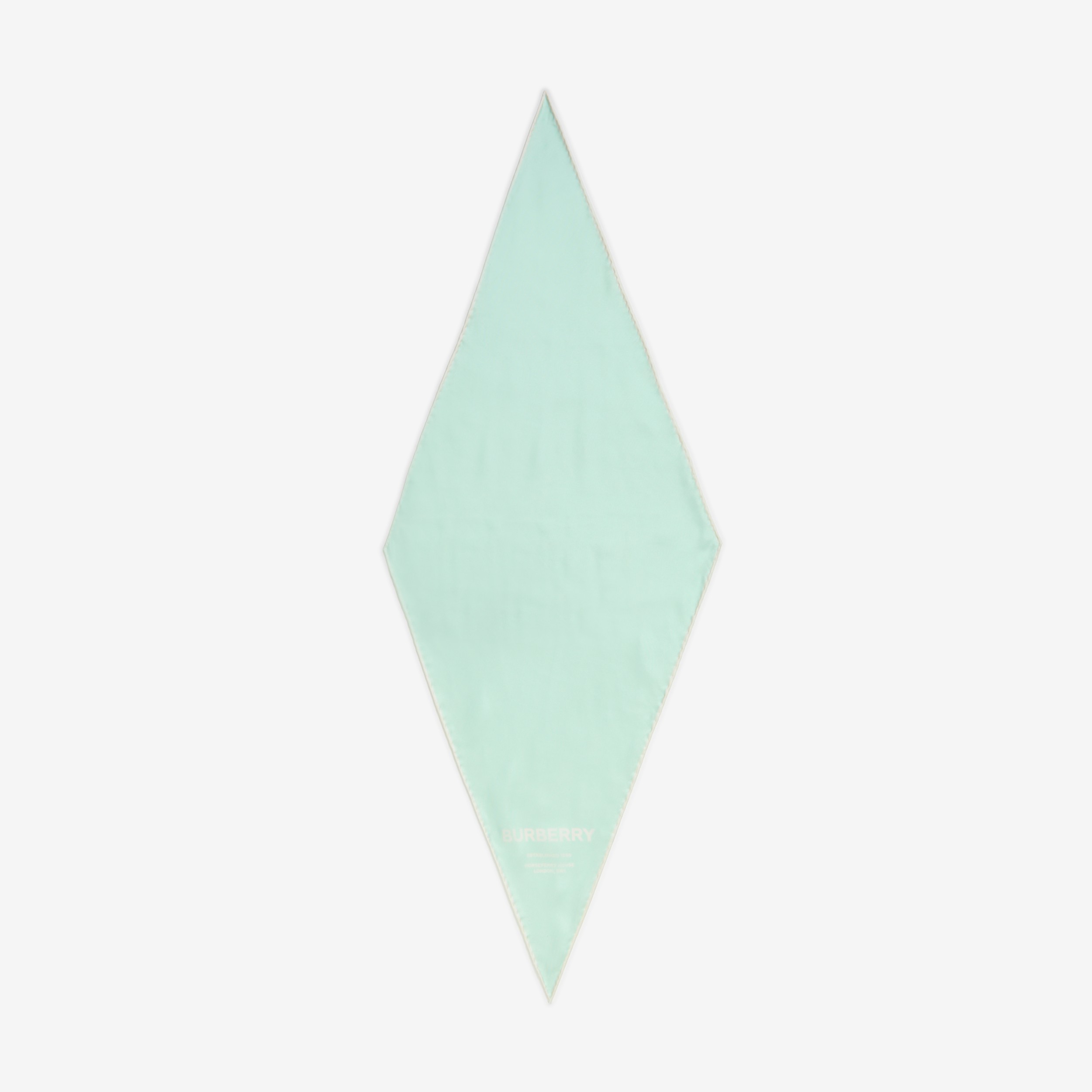 Horseferry Print Silk Diamond-shaped Scarf in Cool Mint | Burberry® Official - 2