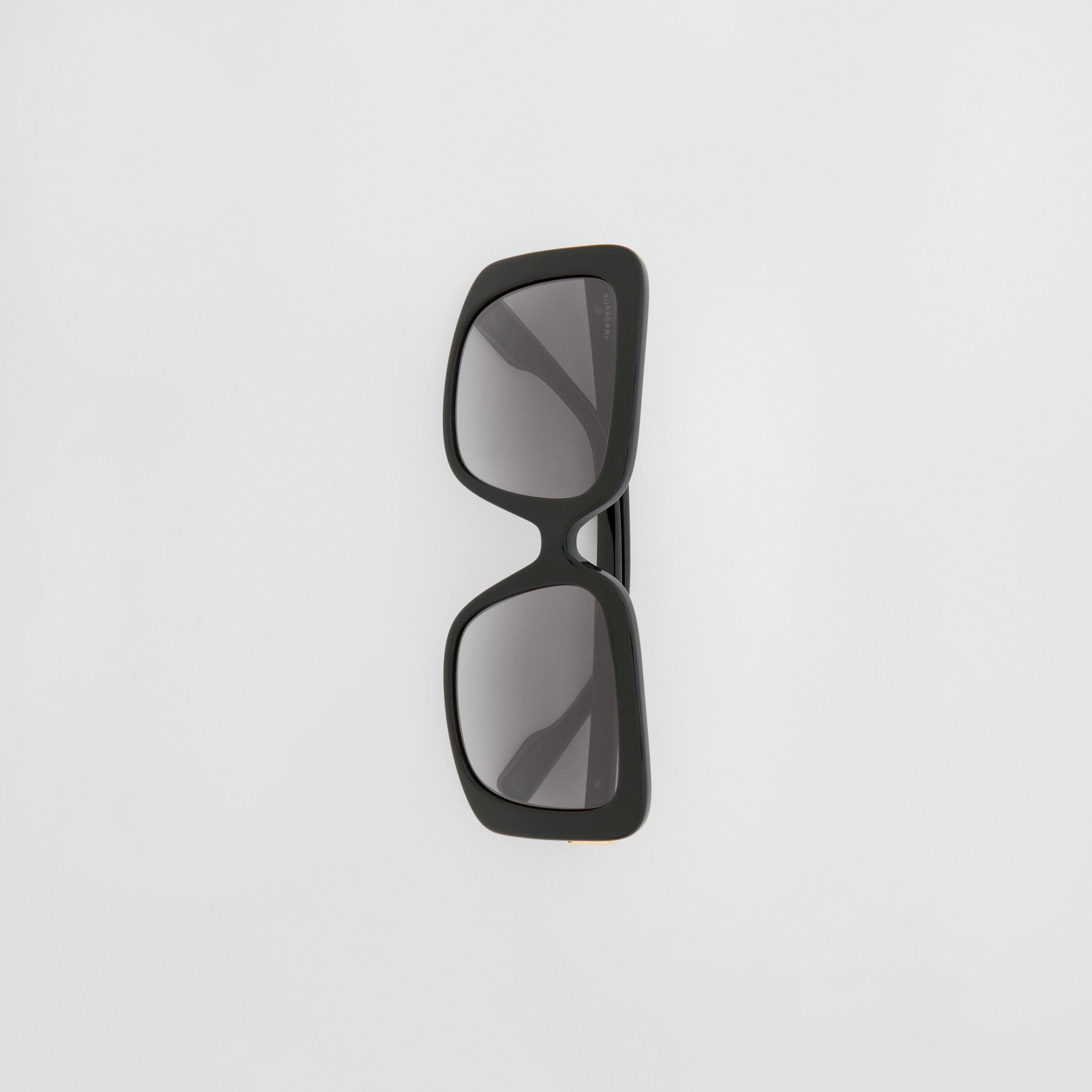 Sonnenbrille mit eckigem Gestell und Metallbeschlag (Schwarz) - Damen | Burberry® - 4