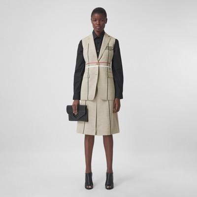 sleeveless wool coat