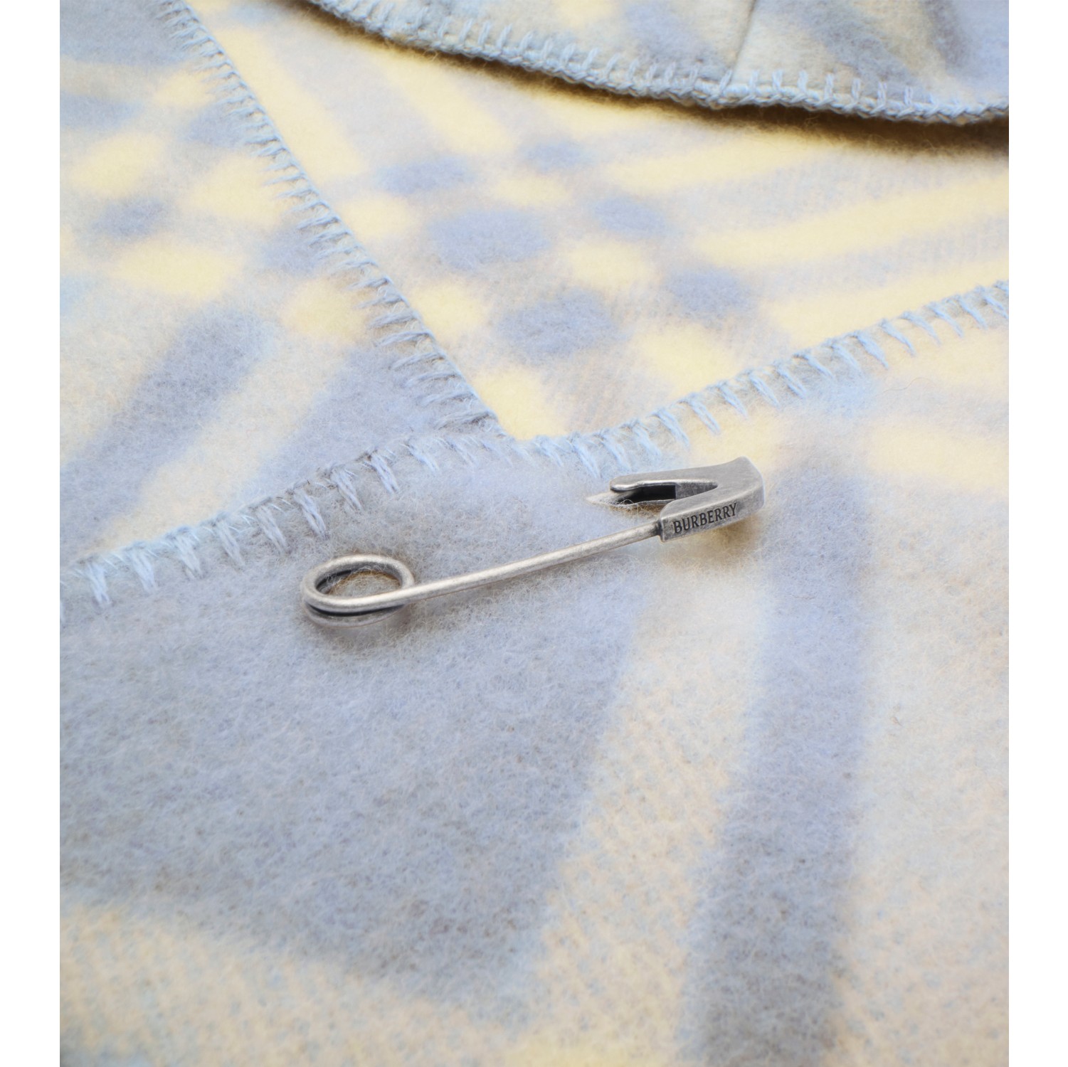 Check Wool Hooded Scarf