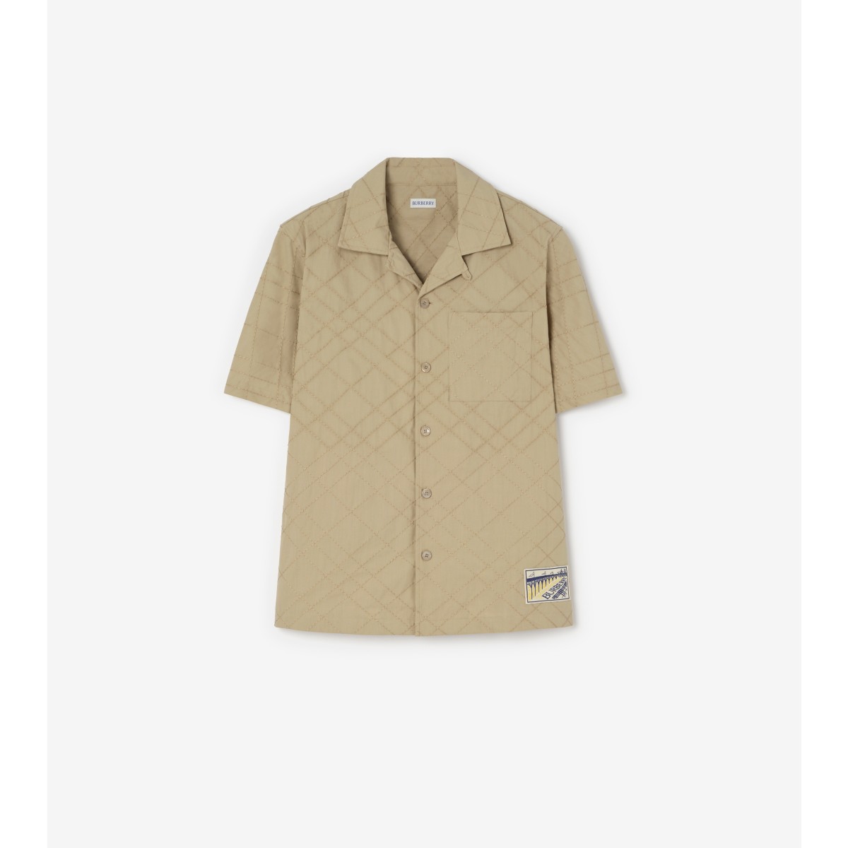  Check Relaxed Fit Embroidered Cotton Shirt