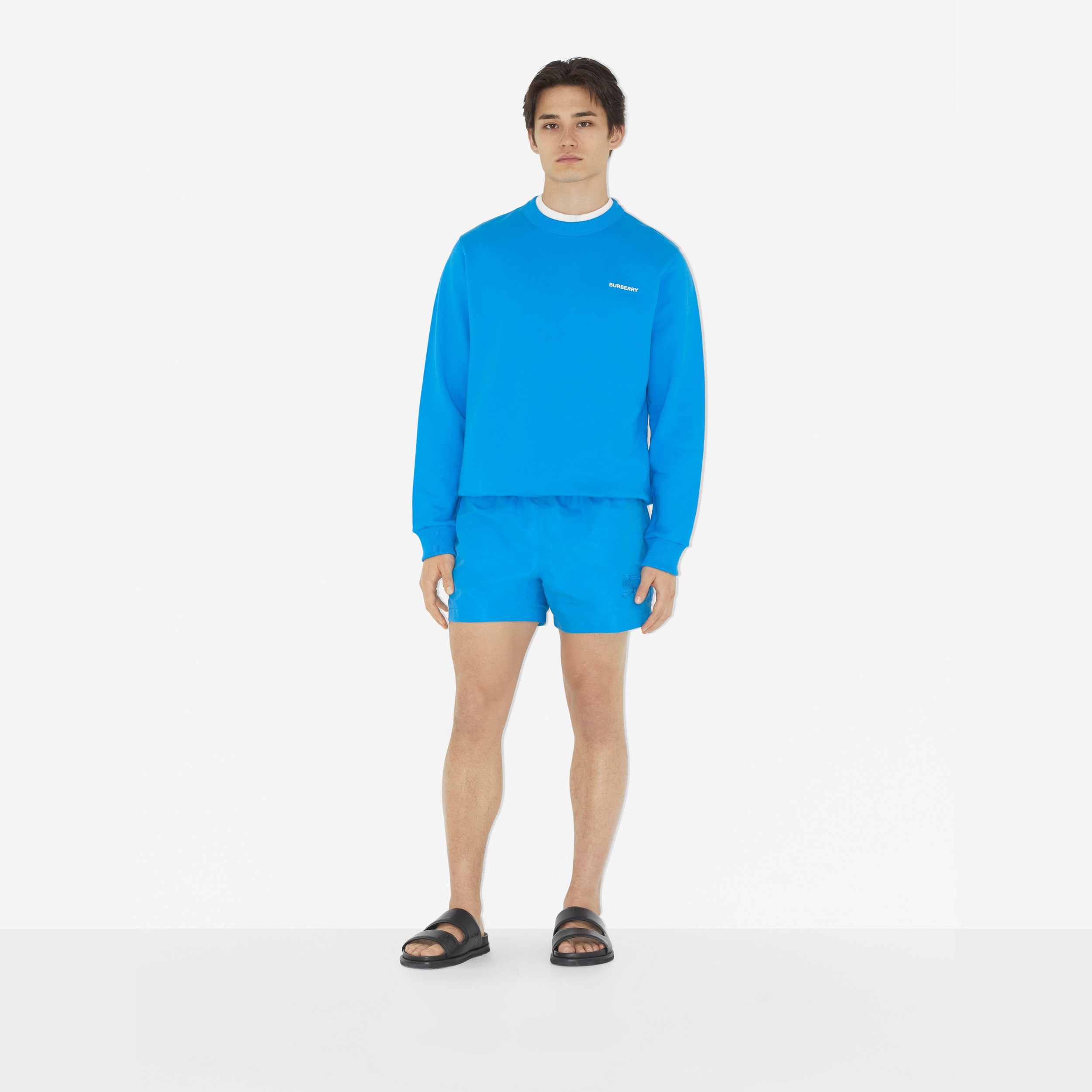 Ice Cream Print Cotton Sweatshirt in Bright Cerulean Blue - Men | Burberry® Official - 2