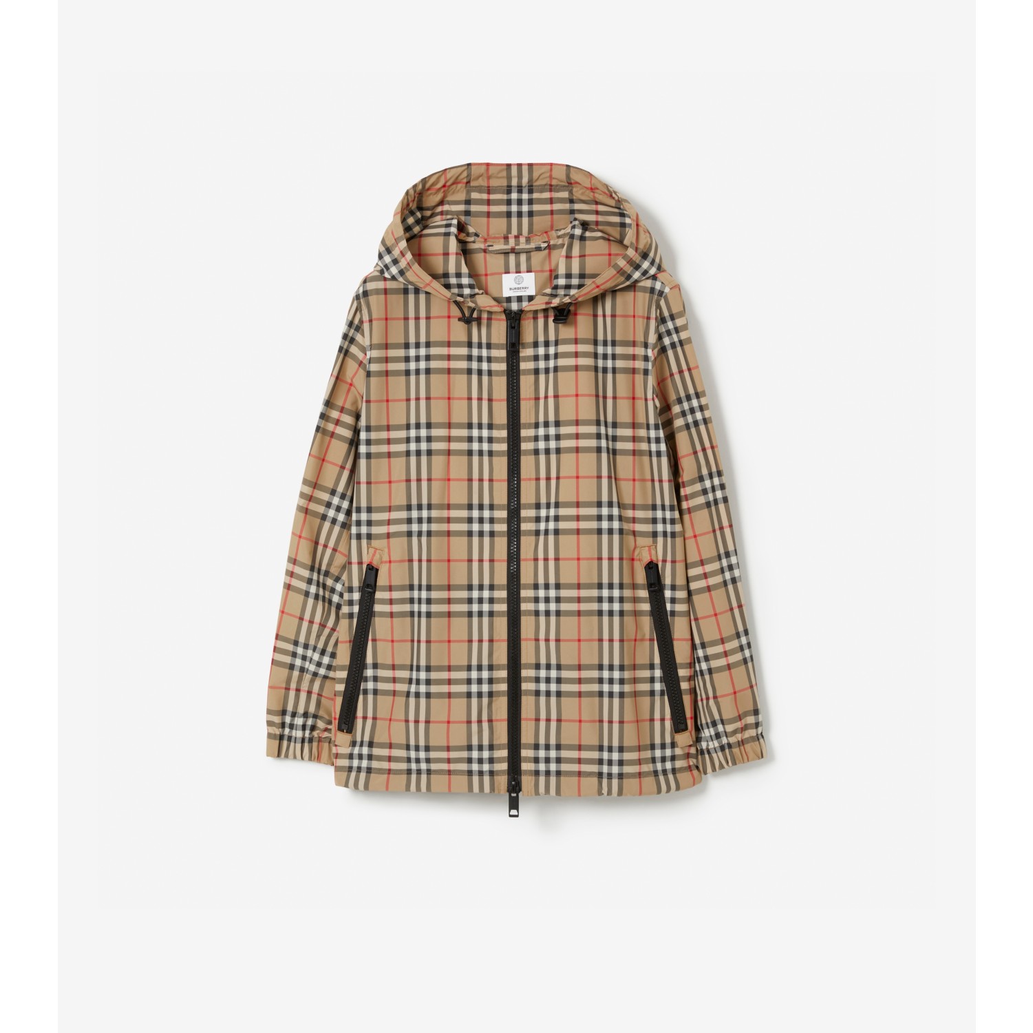 チェック ジャケット (アーカイブベージュ) - ウィメンズ, ECONYL, ナイロン | Burberry®公式サイト