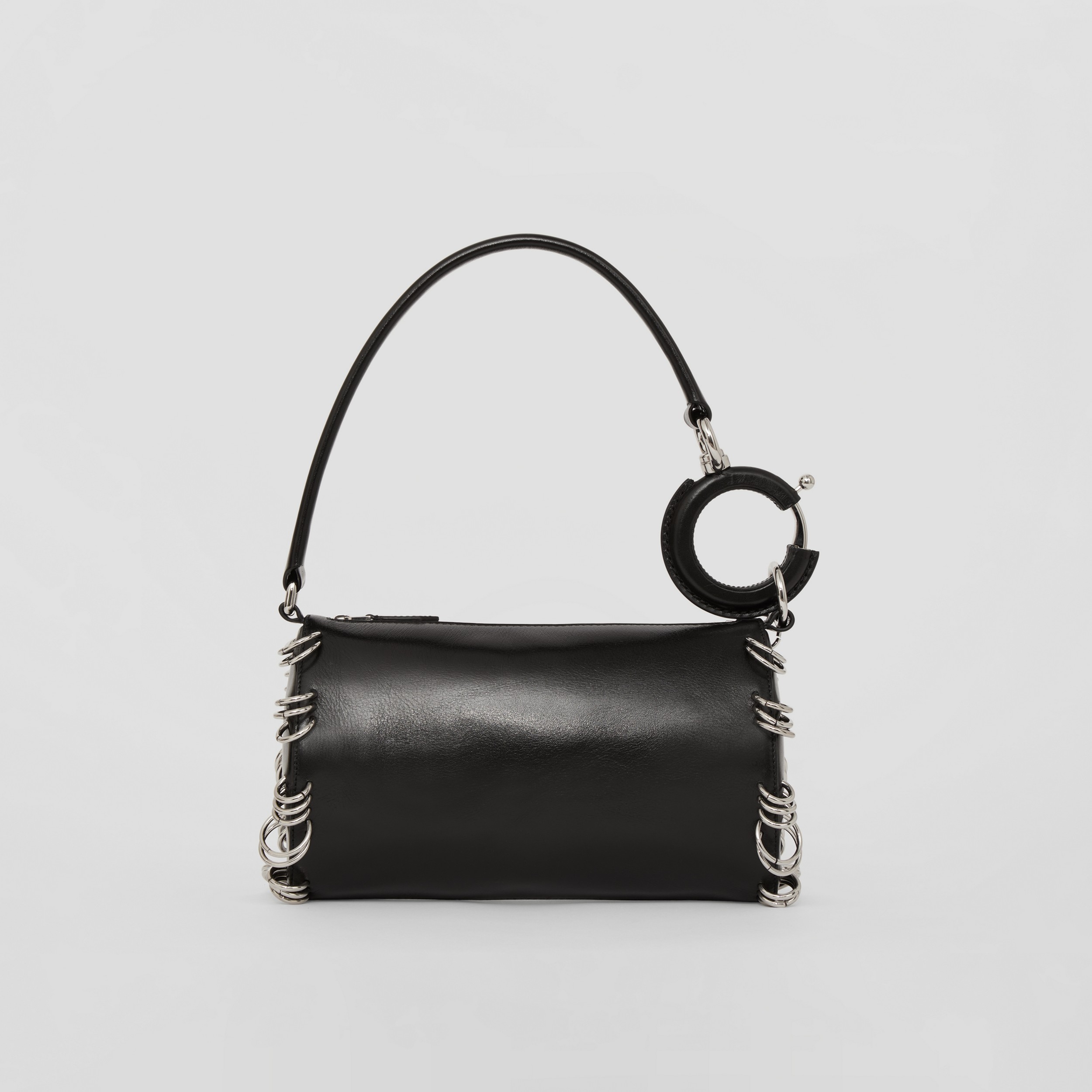 Mini Ring-pierced Leather Rhombi Bag in Black - Women | Burberry® Official - 1