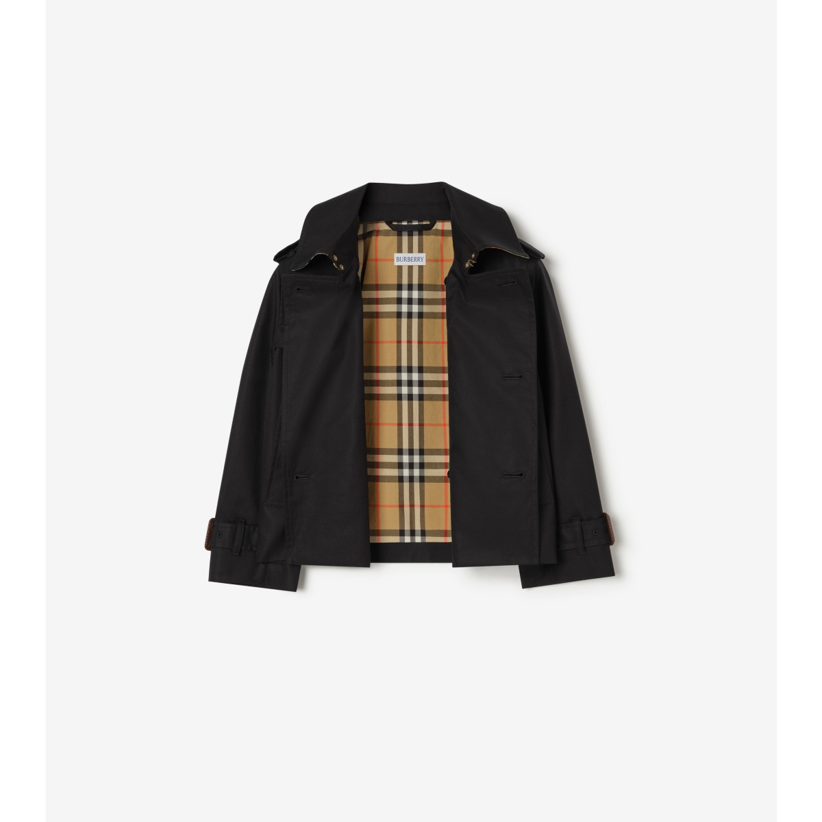  Check Cotton Trench Jacket
