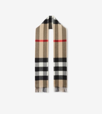 BURBERRY - Giant Check Cashmere Scarf