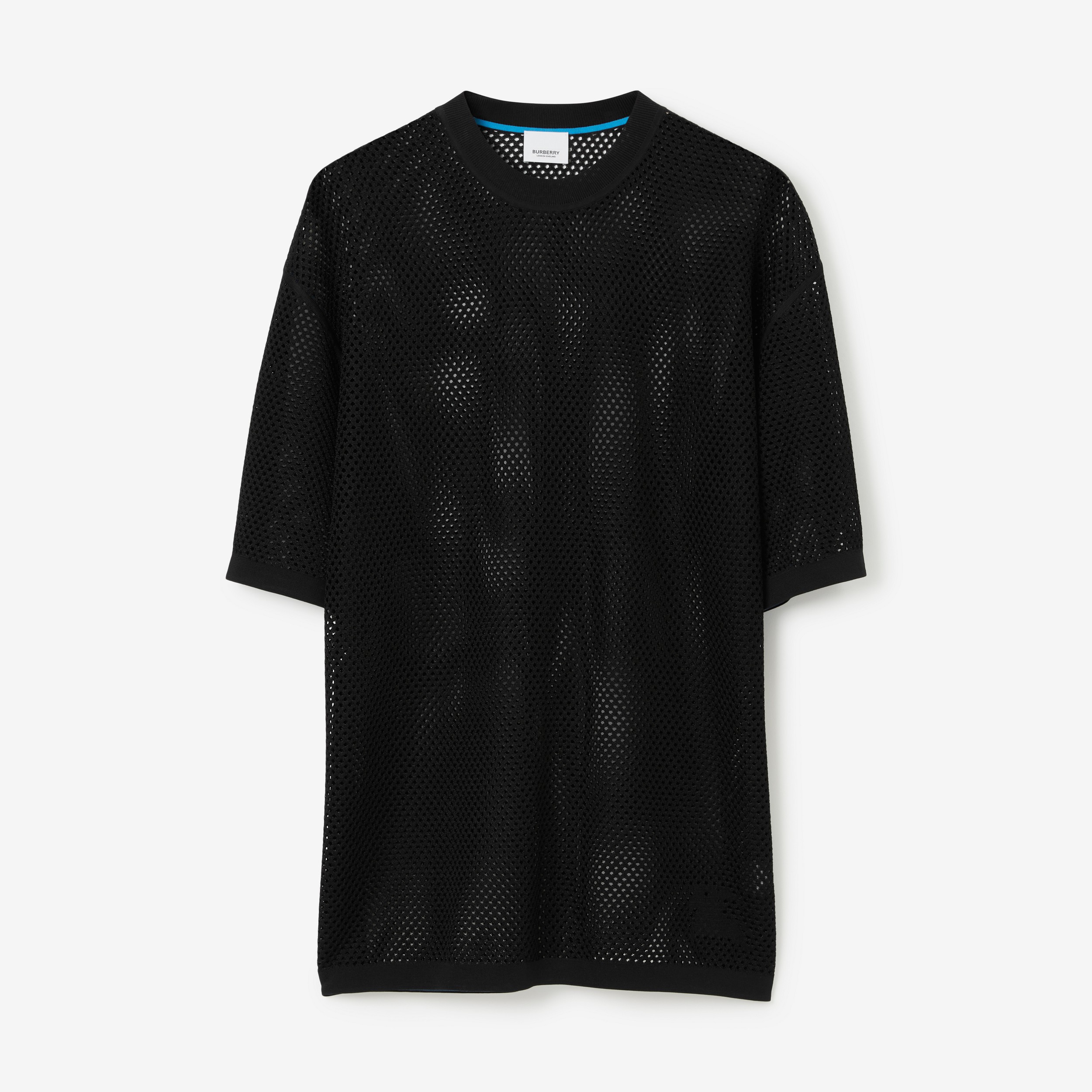 Camiseta en malla con motivo EKD (Negro) - Hombre | Burberry® oficial - 1