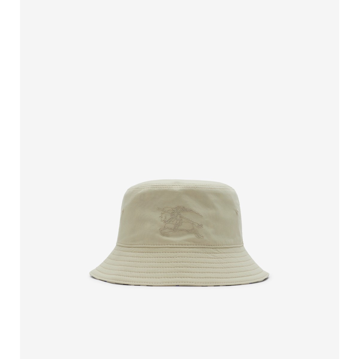 Shop Burberry Childrens Reversible Cotton Bucket Hat In Lichen