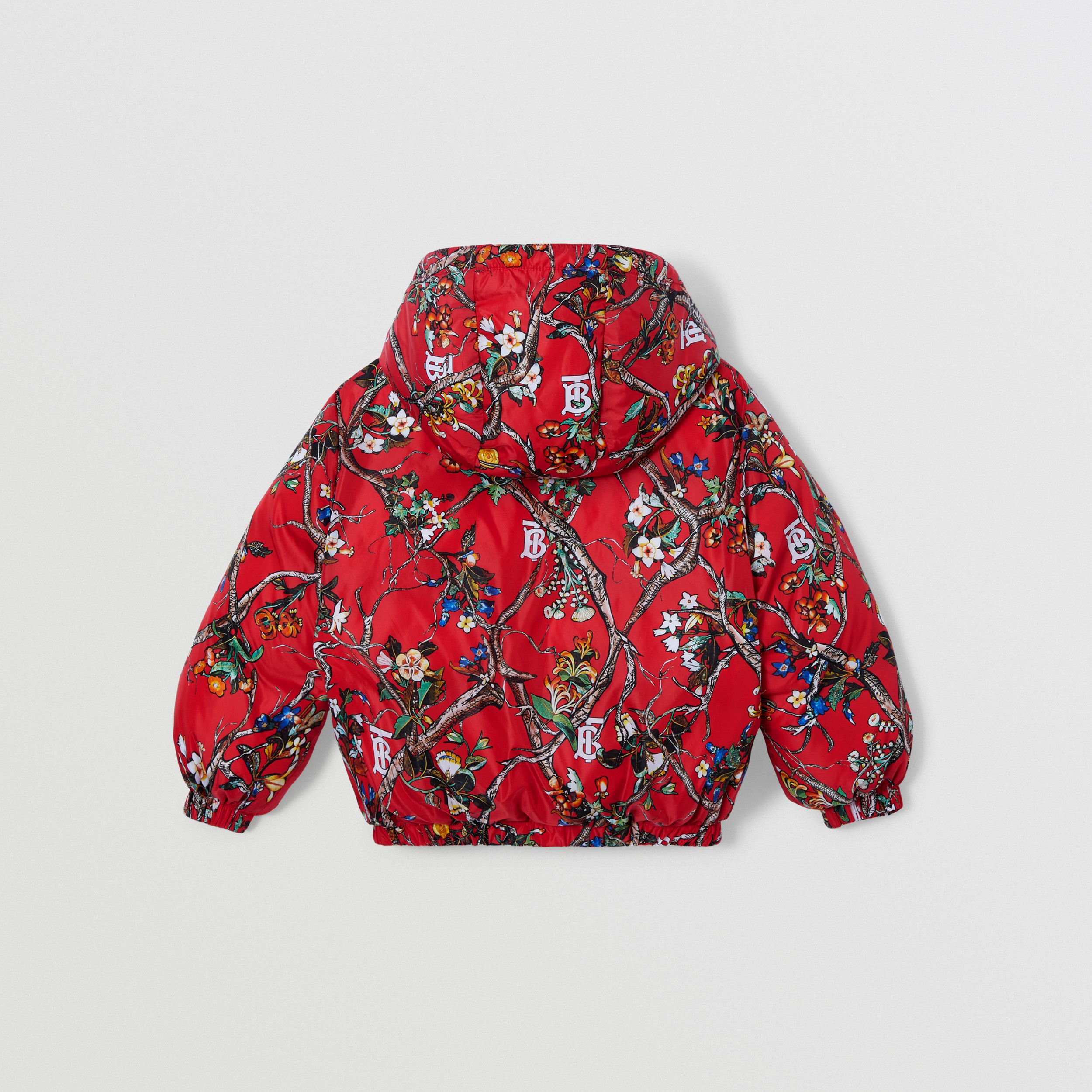 Doudoune à capuche en nylon Monogram (Rouge Vif) - Enfant | Site officiel Burberry® - 4