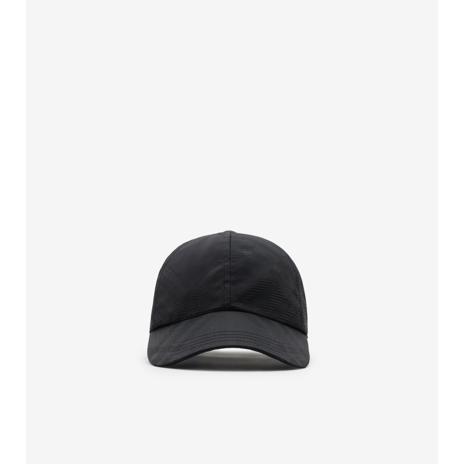 Check Nylon Blend Baseball Cap