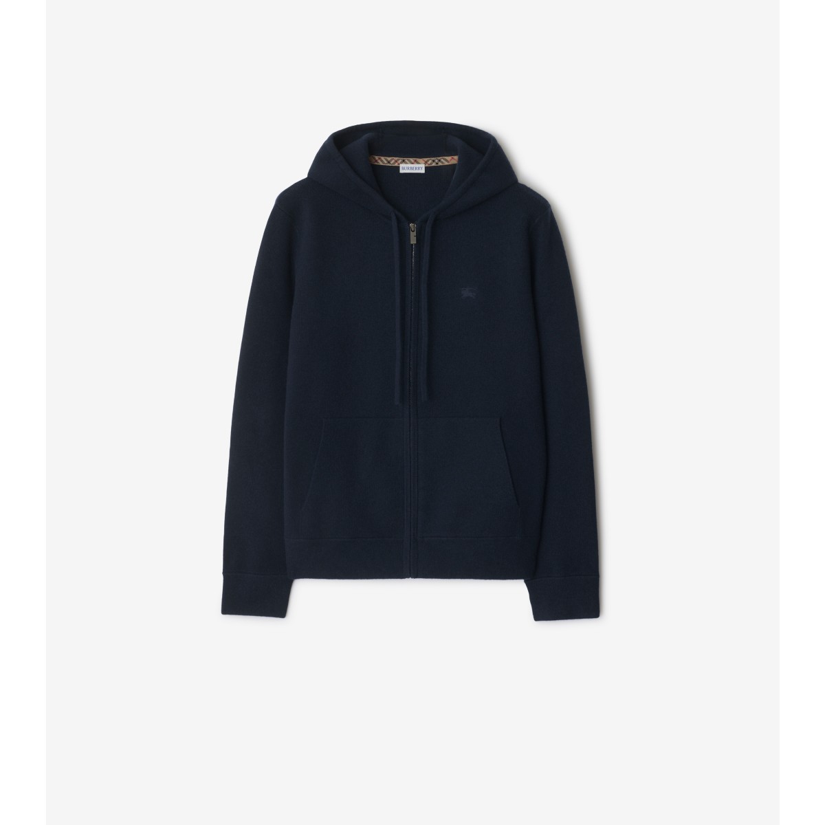  Check Cashmere Blend Zip Hoodie