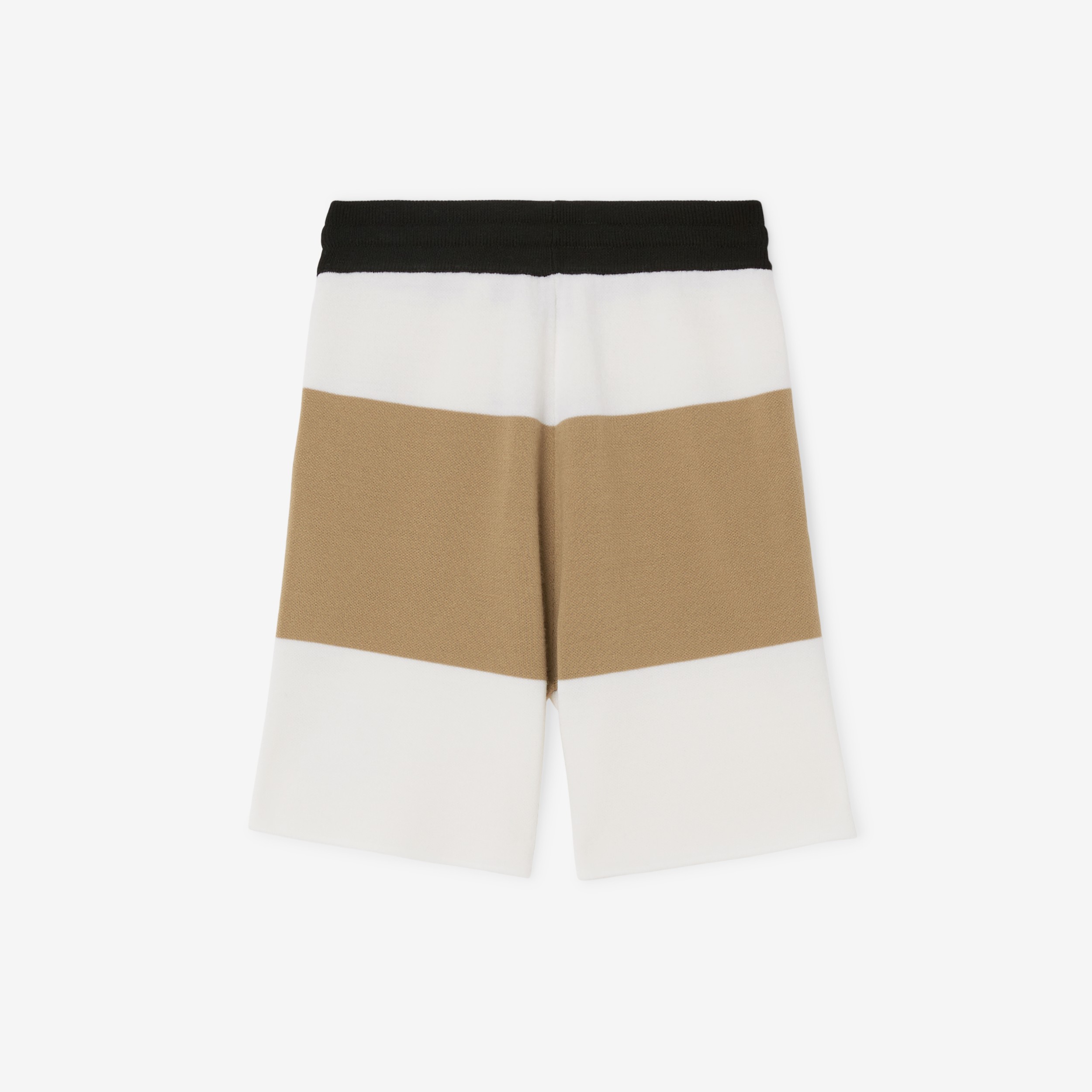 Logo Graphic Appliqué Wool Blend Shorts in Ivory | Burberry® Official - 2