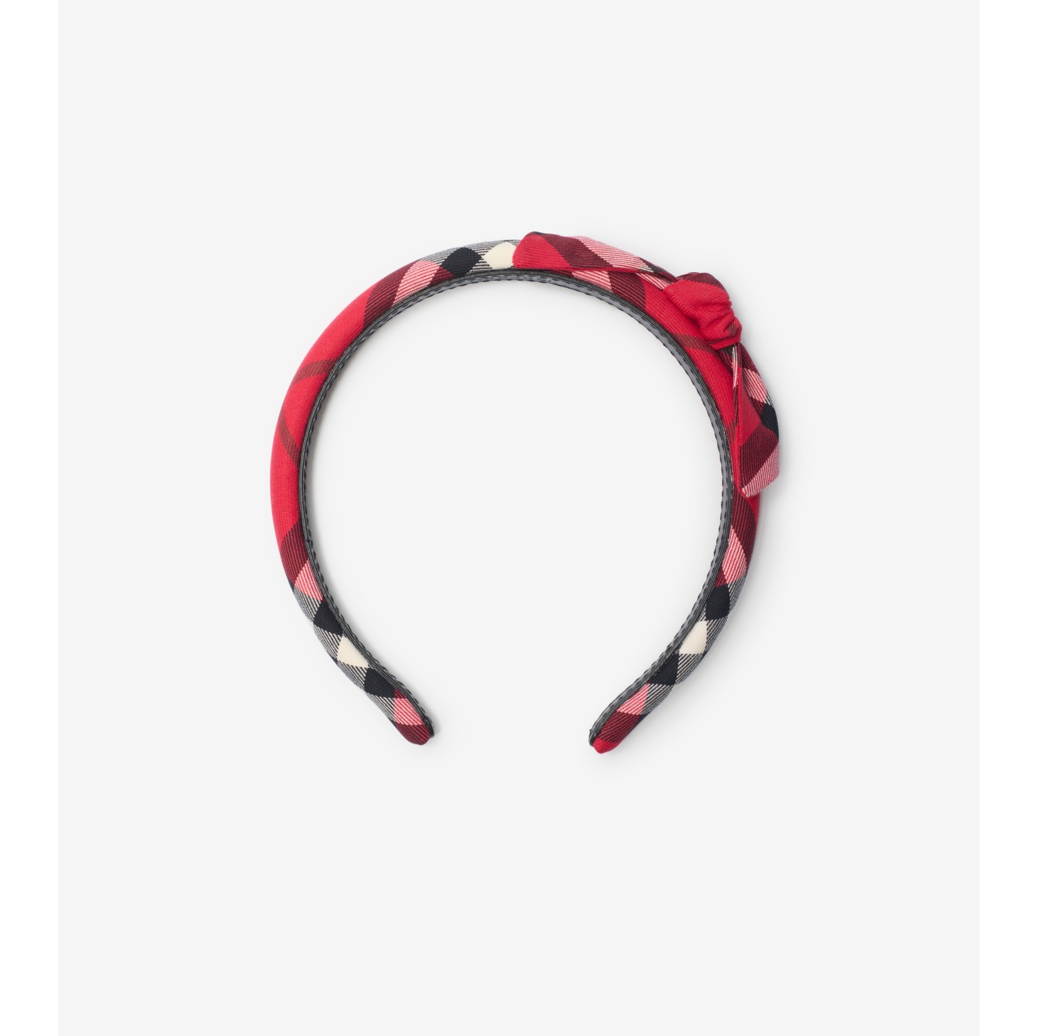 Check Cotton Headband in Post red - Children | Burberry® Official
