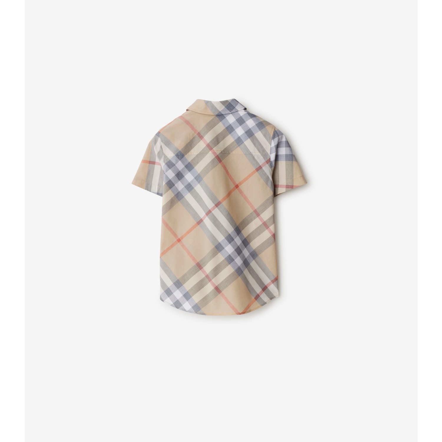 BURBERRY Boys Pale Beige Check Cotton Shirt