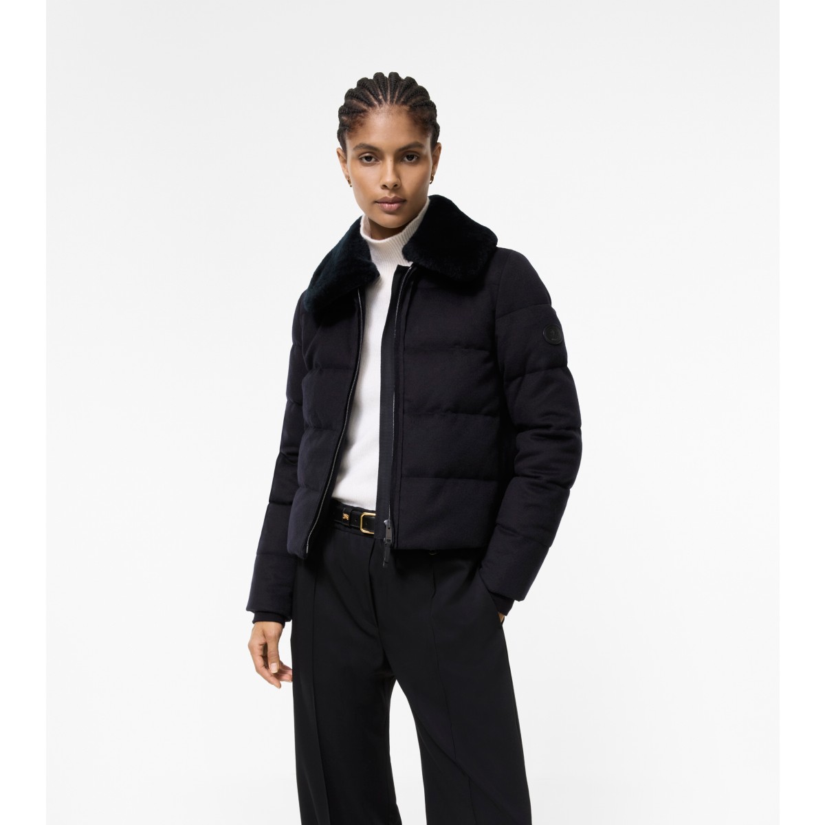  Cropped Cashmere Latimer Puffer Jacket