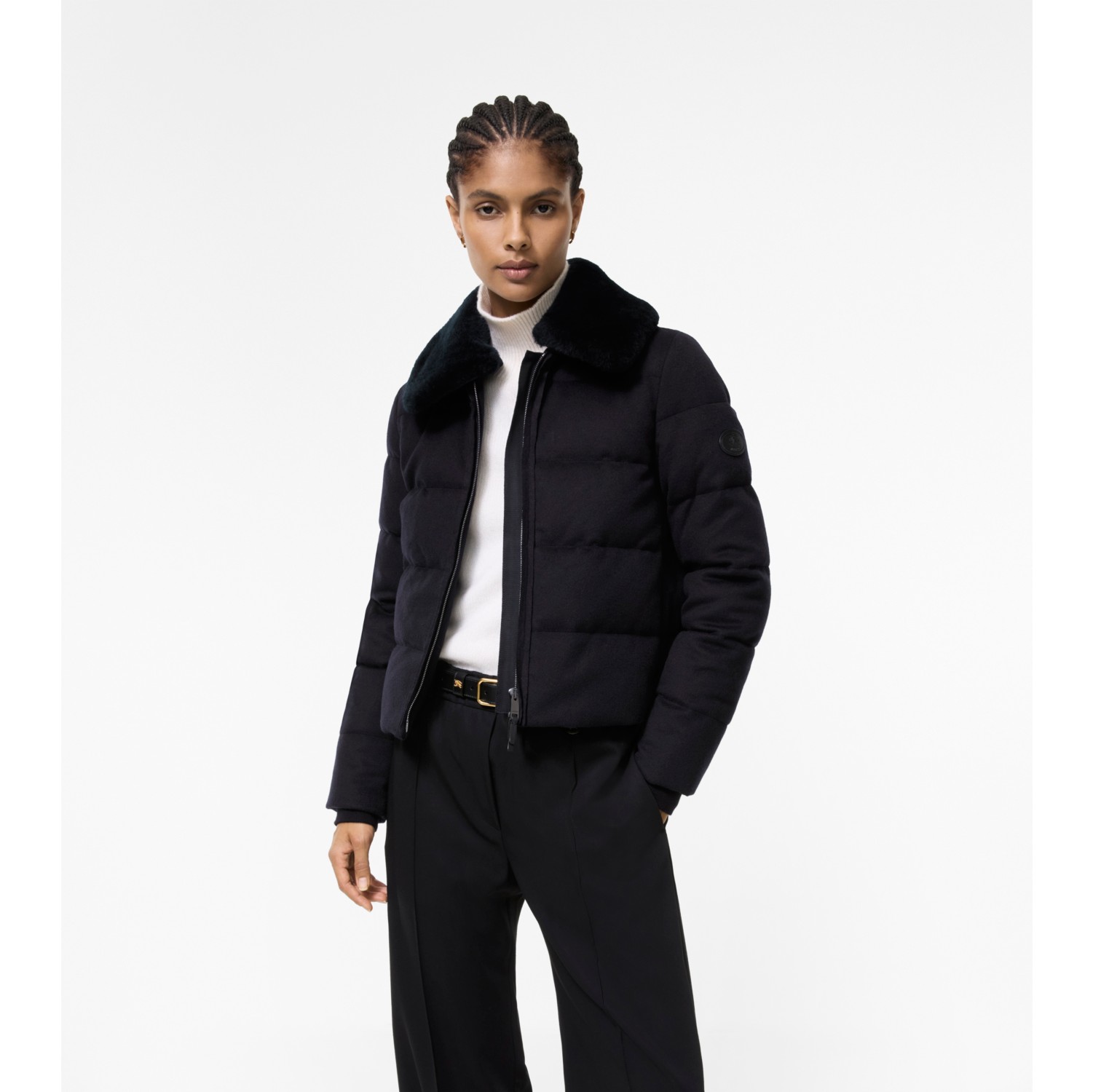 Cropped Cashmere Latimer Puffer Jacket
