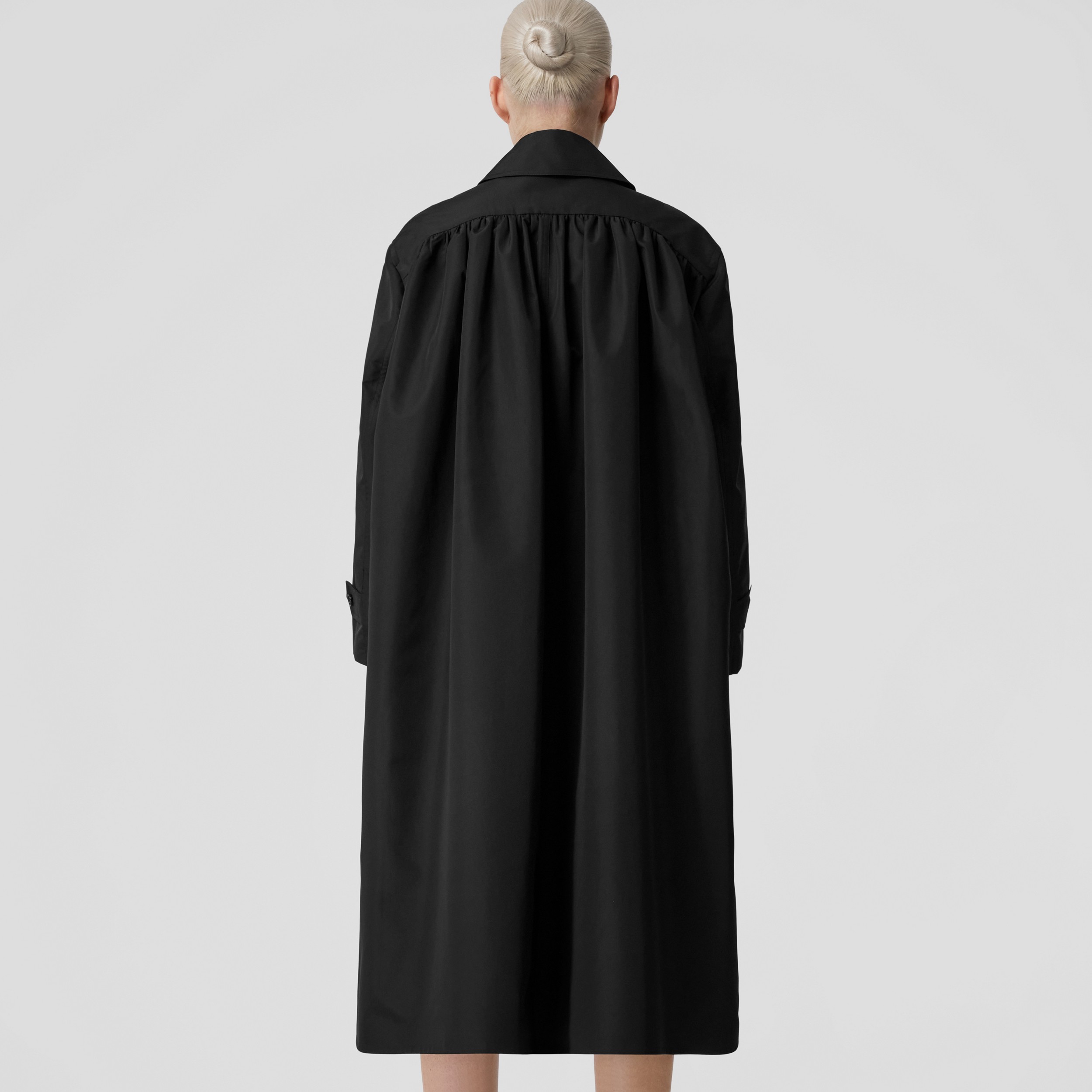 Gathered Panel Car Coat in Black - Women | Burberry® Official - 3