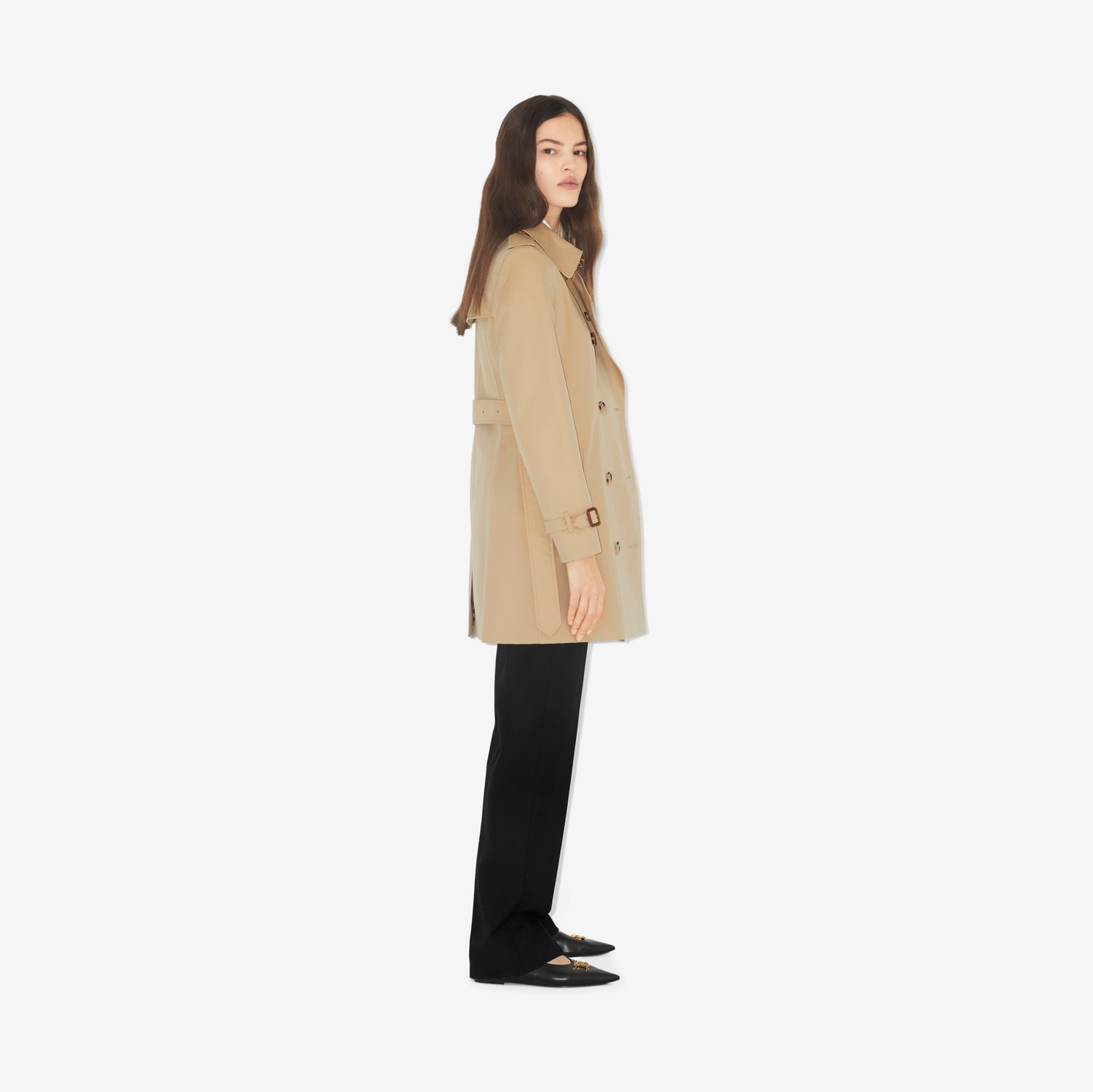 Chelsea - Trench coat Heritage curto (Mel) - Mulheres | Burberry® oficial