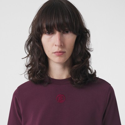 Monogram Motif Stretch Cotton T-shirt 