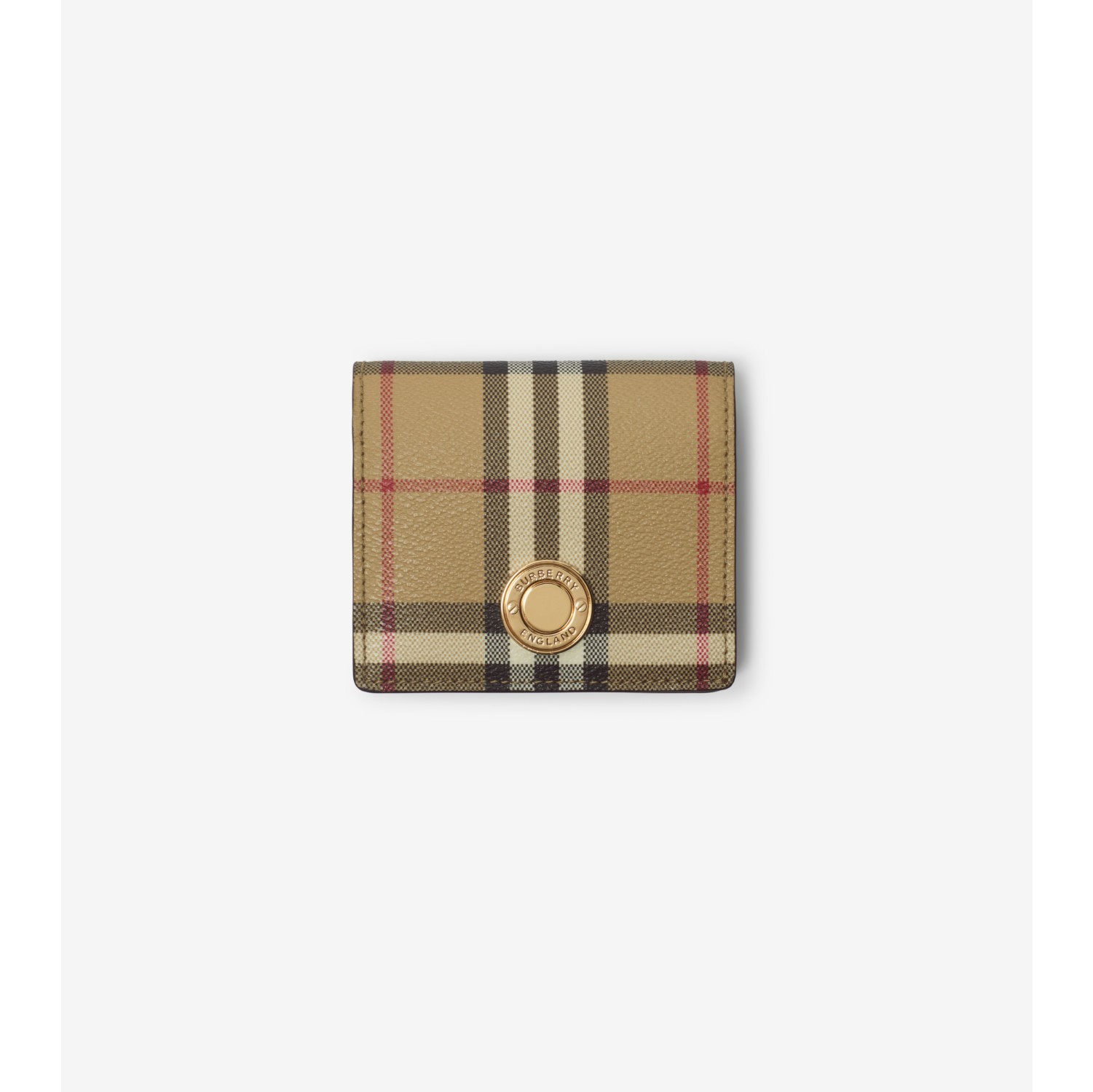 Small Check Bifold Wallet in Archive beige Women Burberry Official