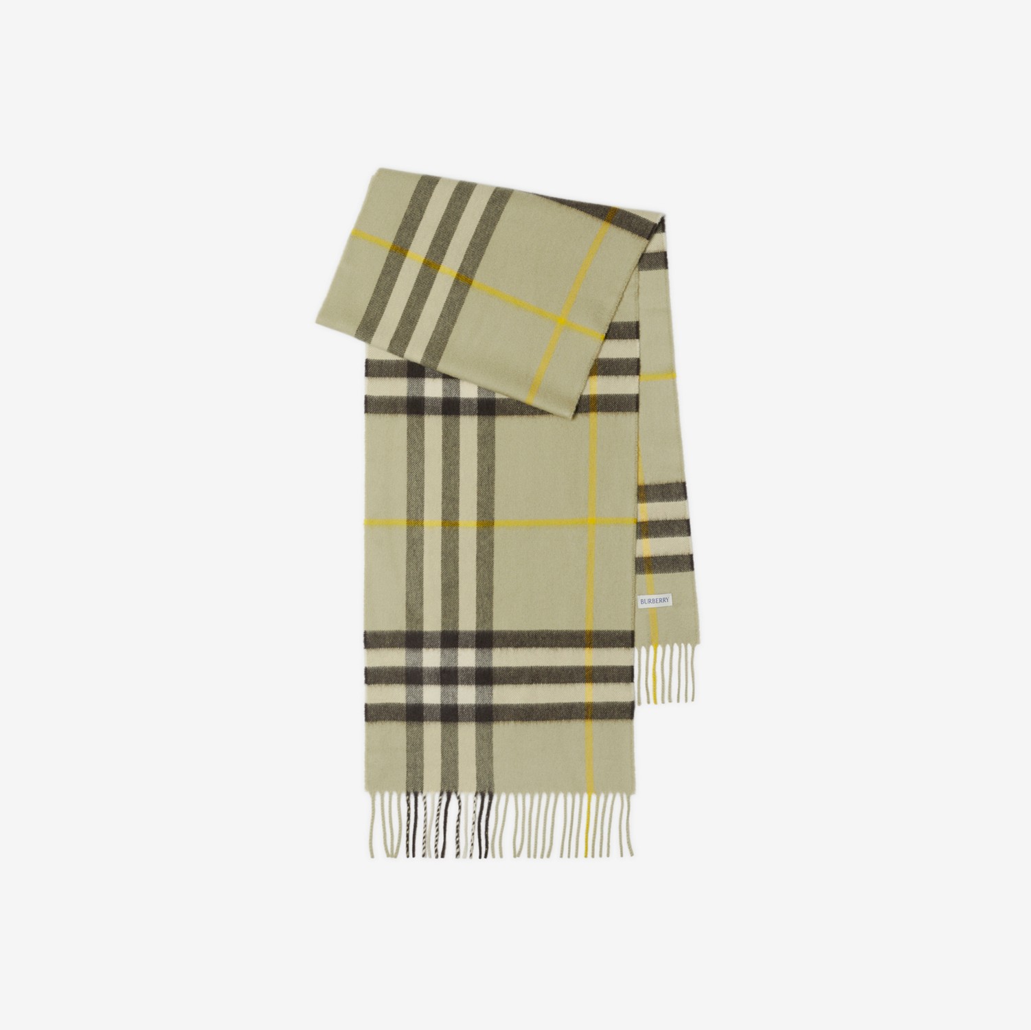 Check Cashmere Scarf in Hunter | Burberry® Official