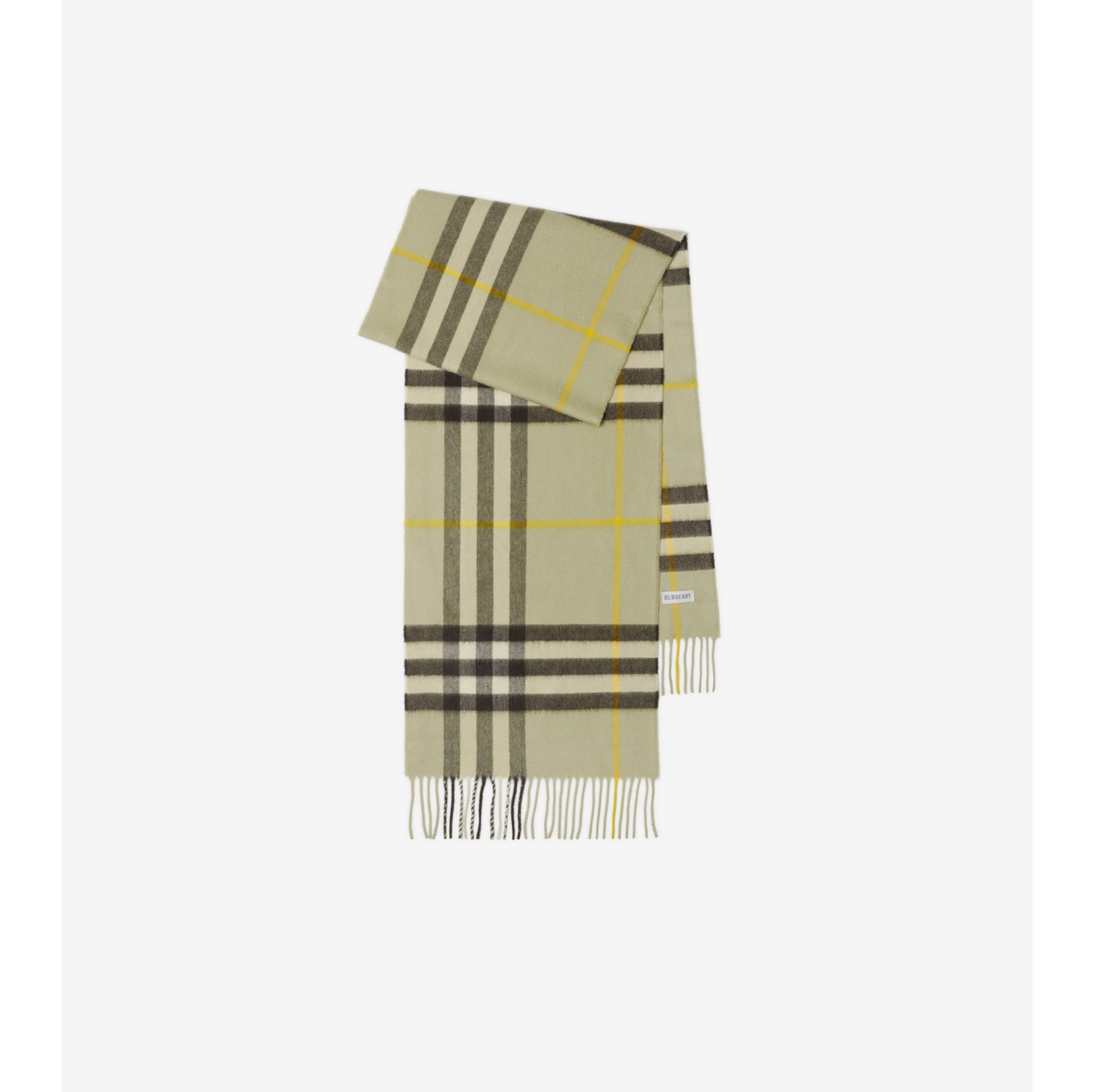 Check Cashmere Scarf in Hunter | Burberry® Official