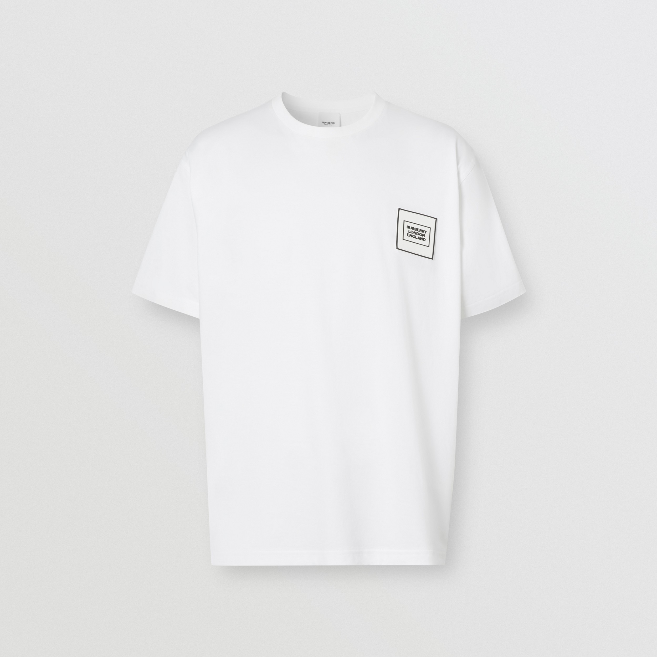 Logo Appliqué Cotton T-shirt in White - Men | Burberry United States