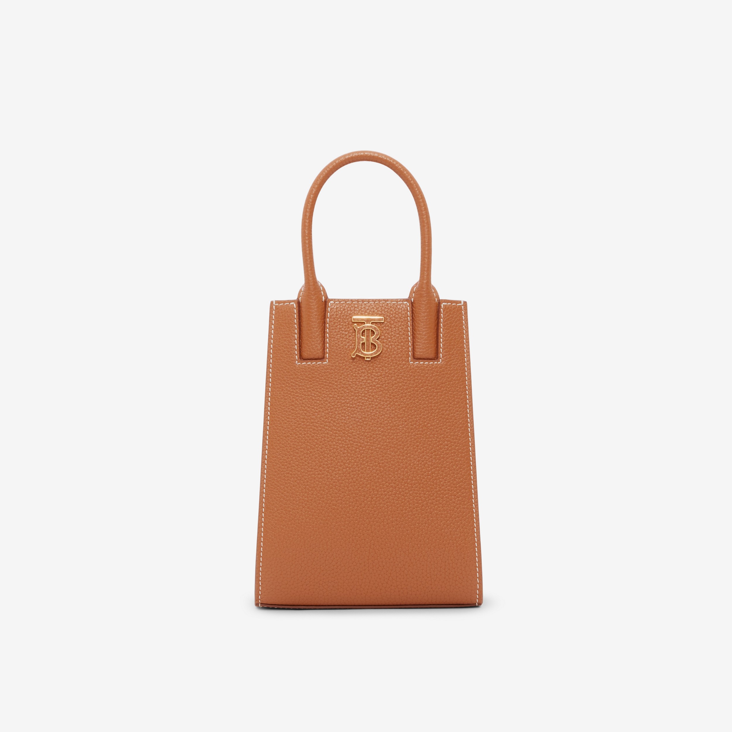 Micro Frances Tote in Warm Russet Brown - Women | Burberry® Official - 1